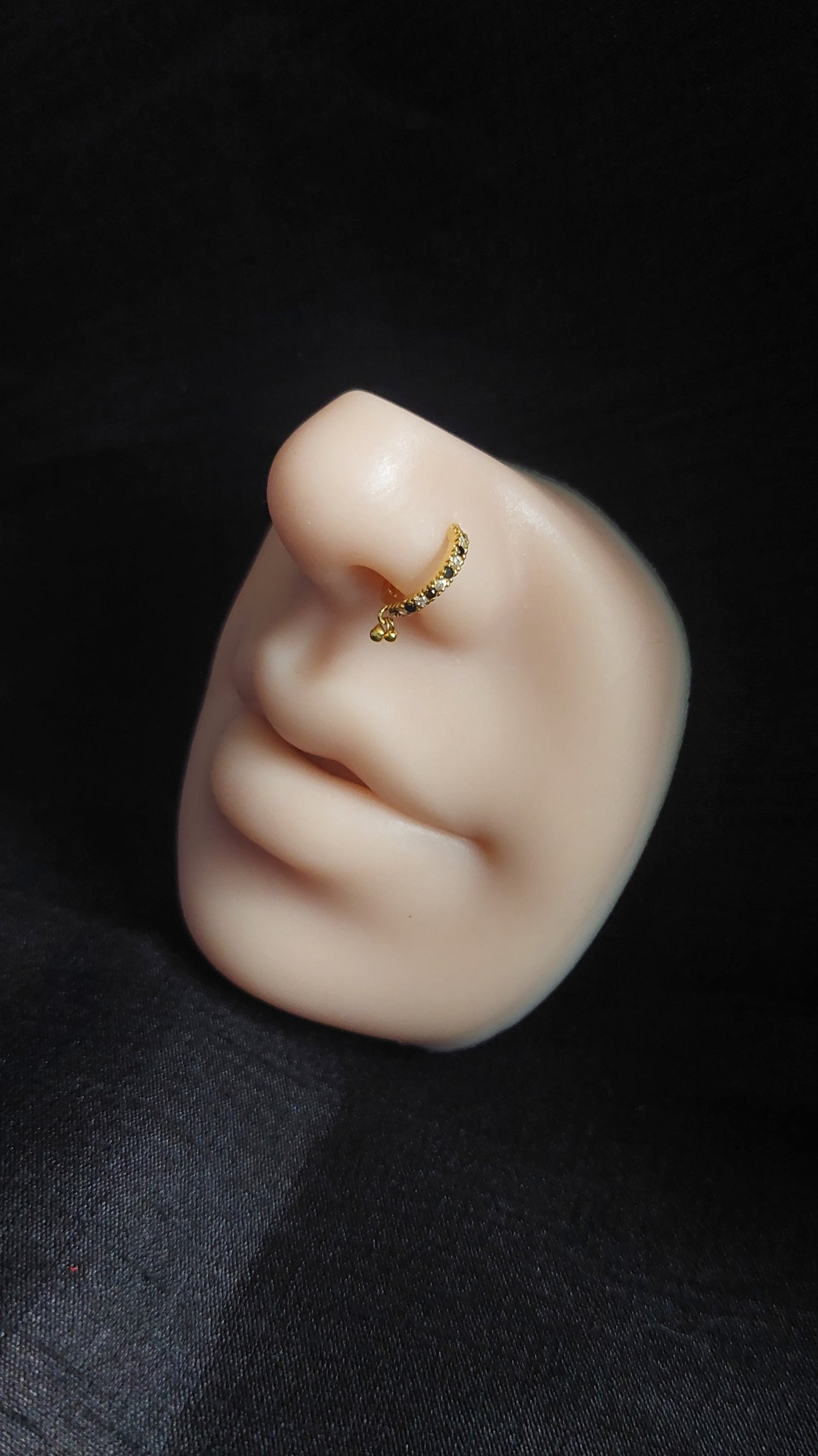 18ct Gold | CZ Nose ring | 016