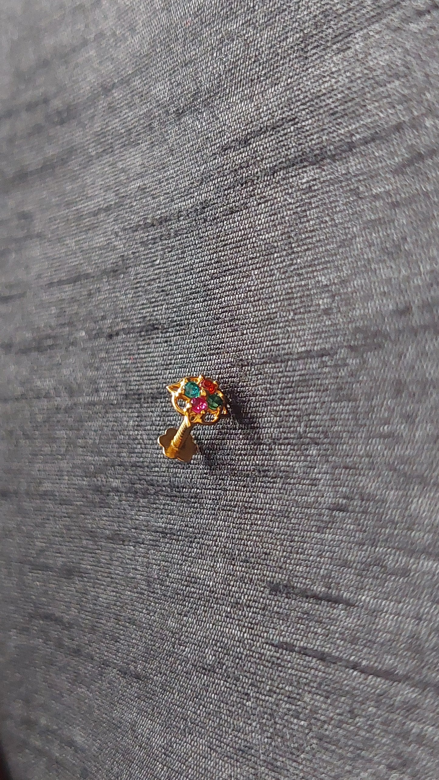 18ct Gold | CZ Nose Stud | 020