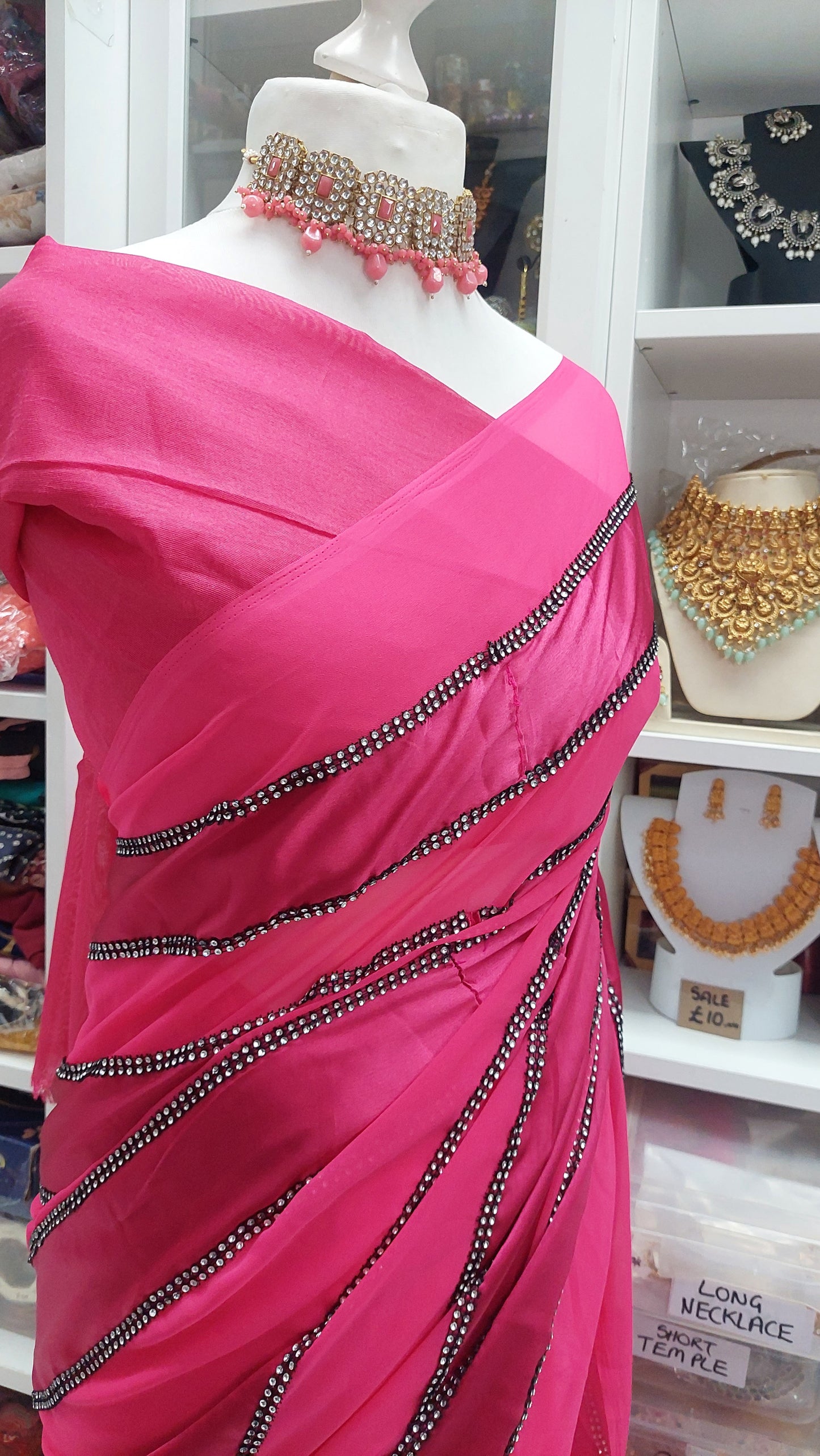 PINK DESIGNER SAREE