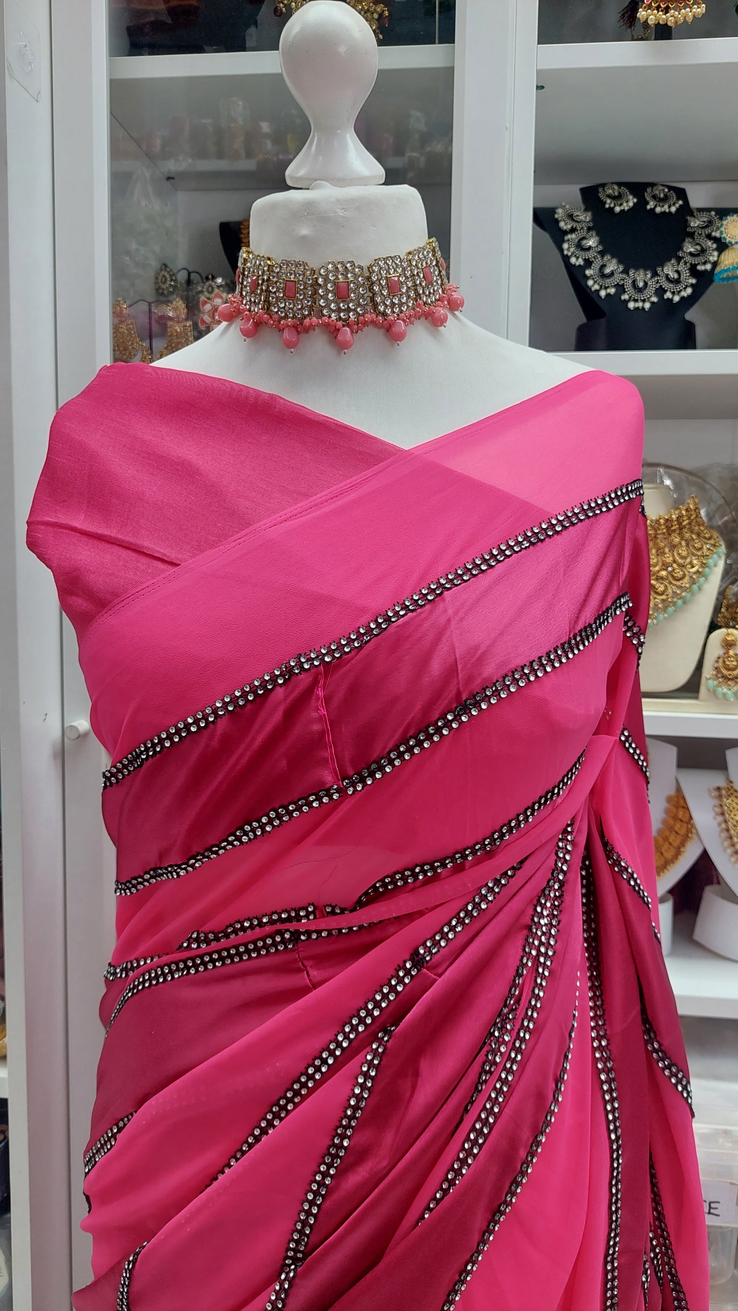 PINK DESIGNER SAREE