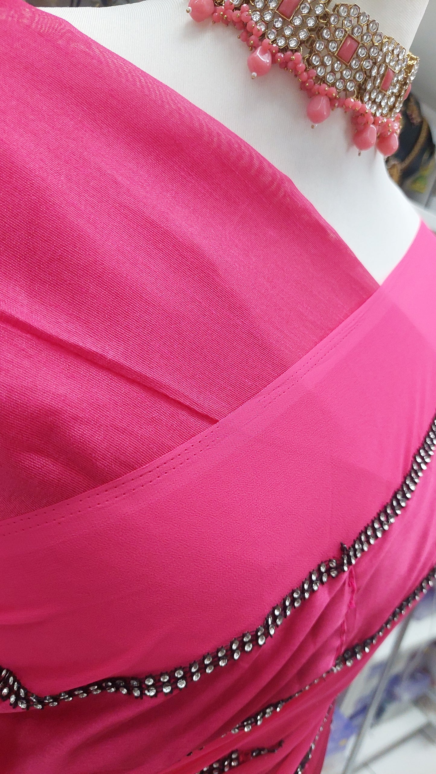 PINK DESIGNER SAREE