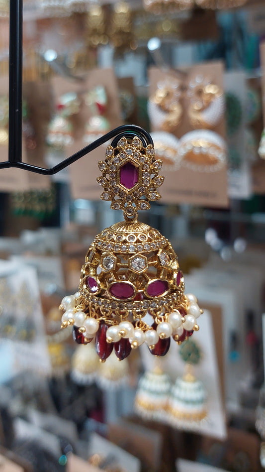 ANTIQUE GOLD JUMKHAS E0286