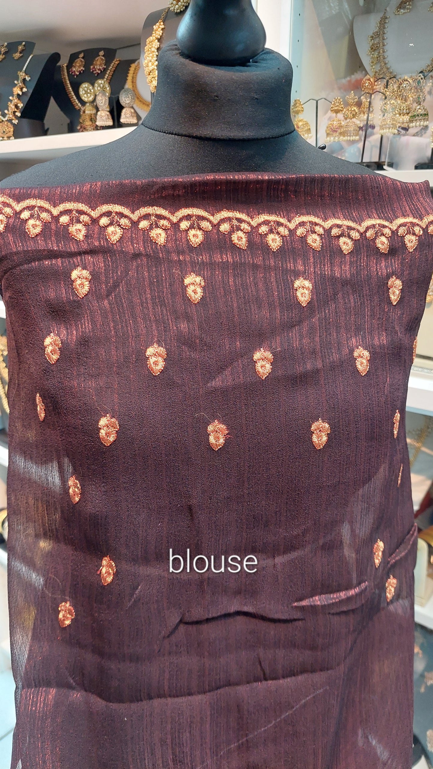 BROWN DESIGNER SAREE
