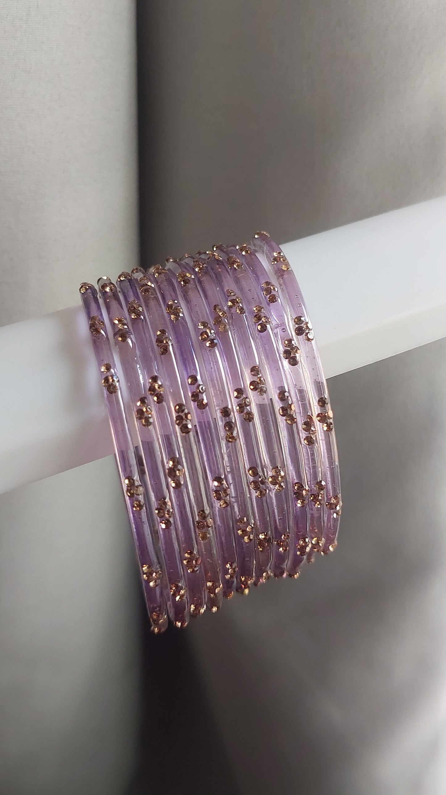 RAIN DROP BANGLES (LILAC)