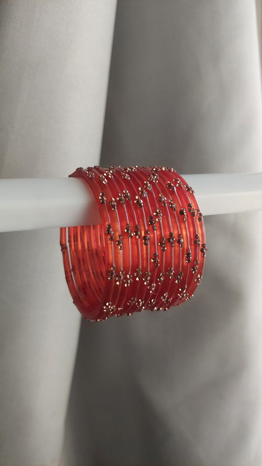 RAIN DROP BANGLES (BURNT ORANGE)