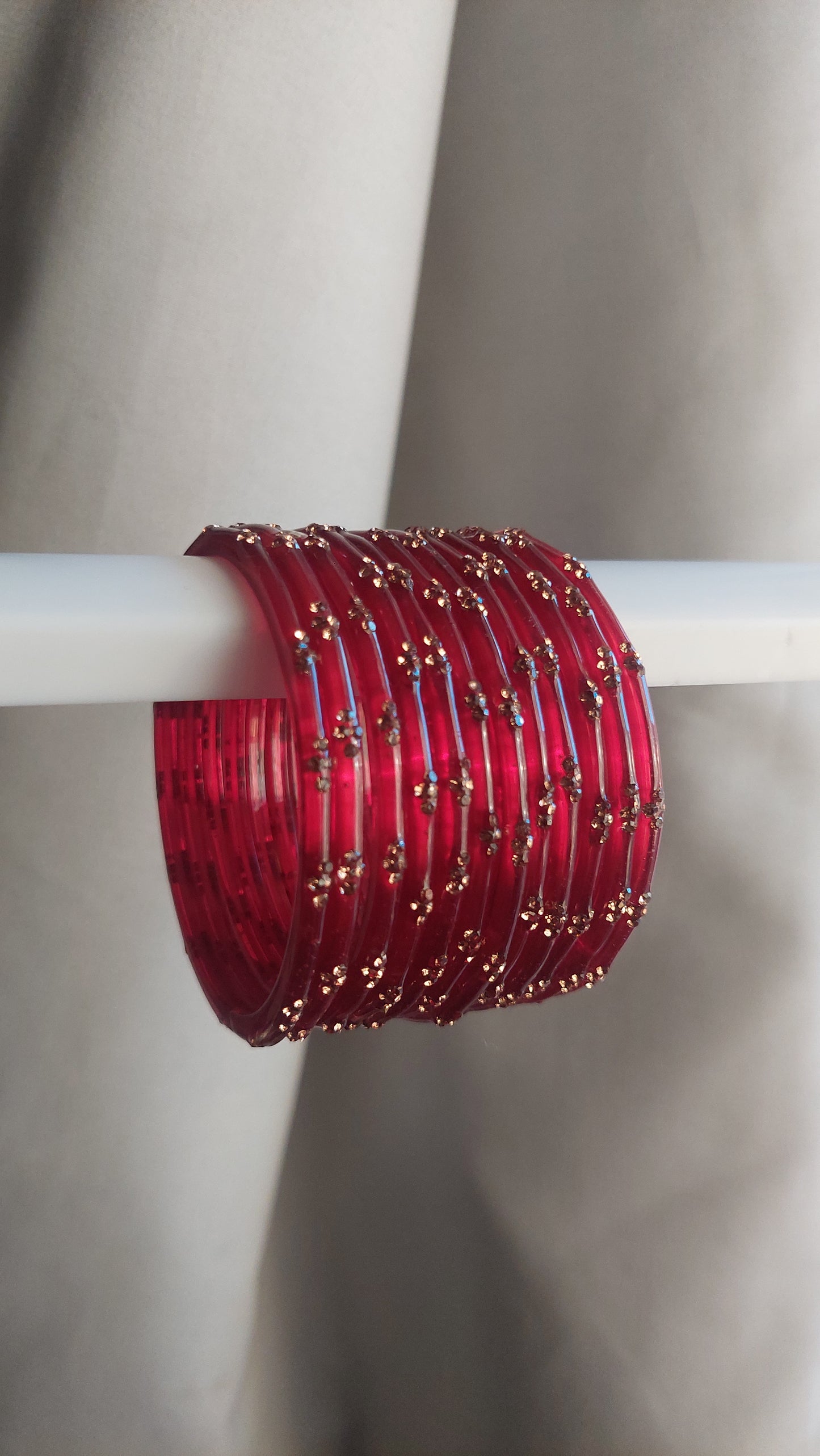 RAIN DROP BANGLES (RED)