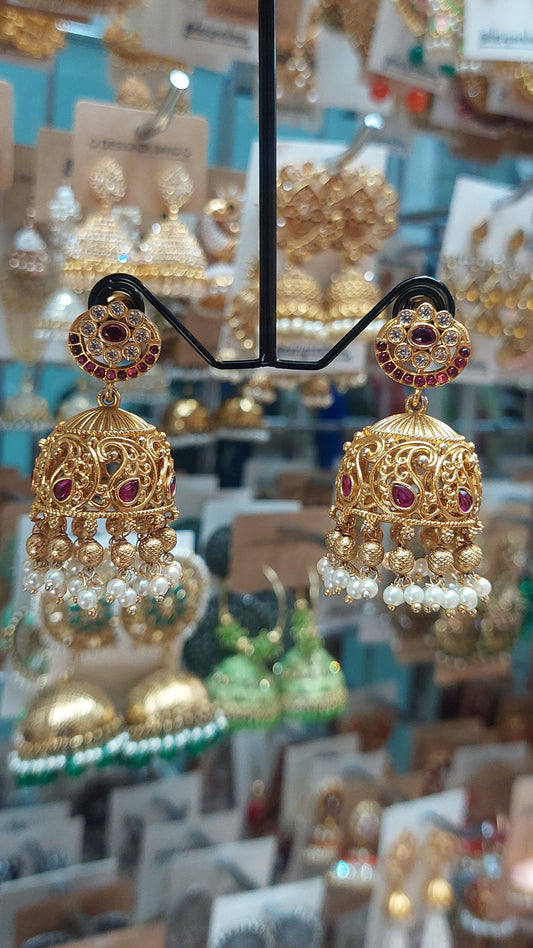 ANTIQUE GOLD JUMKHAS E0299
