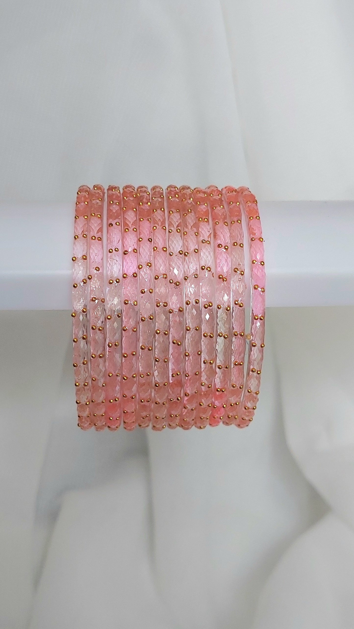 GLASS BANGLES (PEACHY PINK)