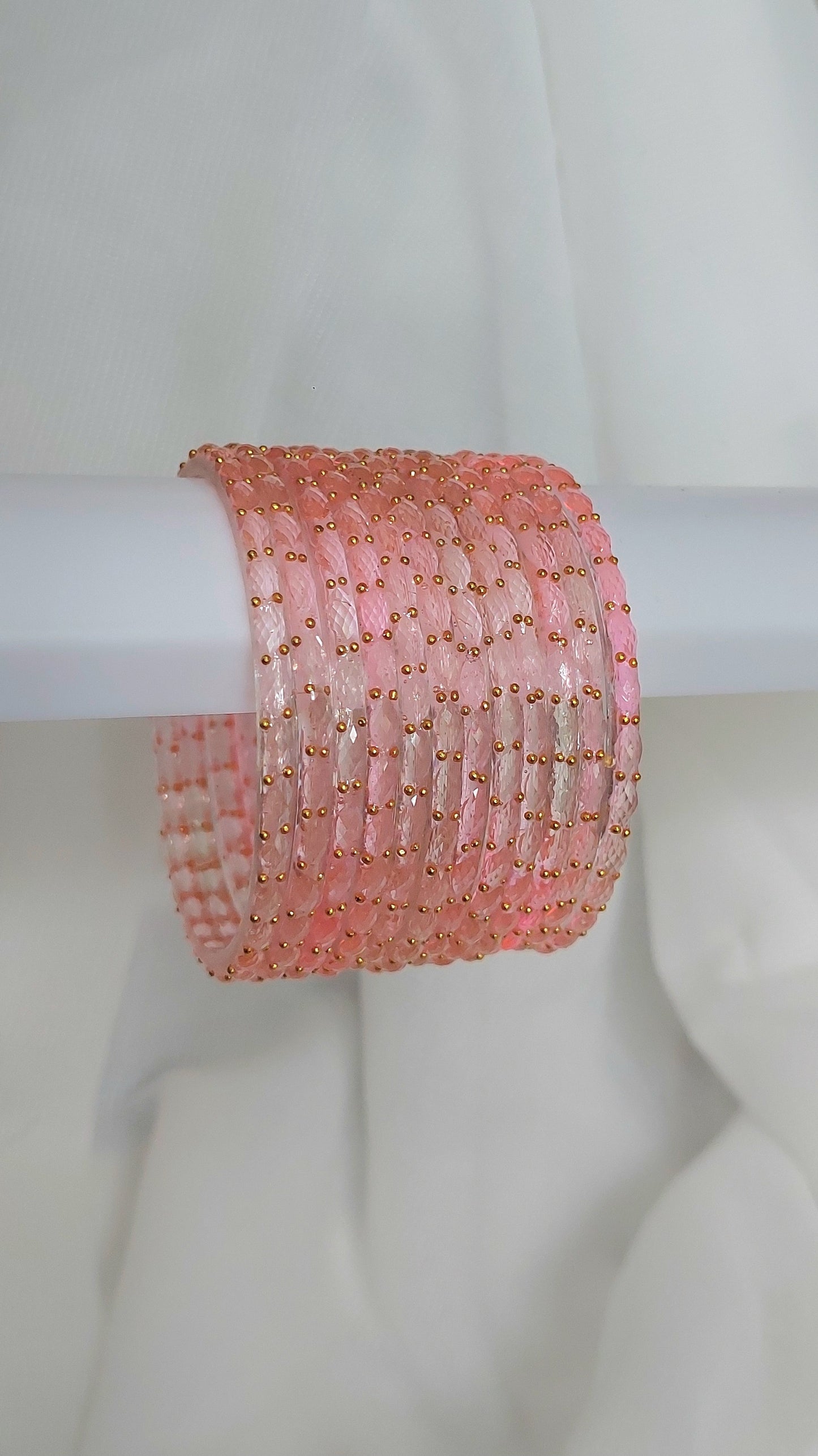 GLASS BANGLES (PEACHY PINK)