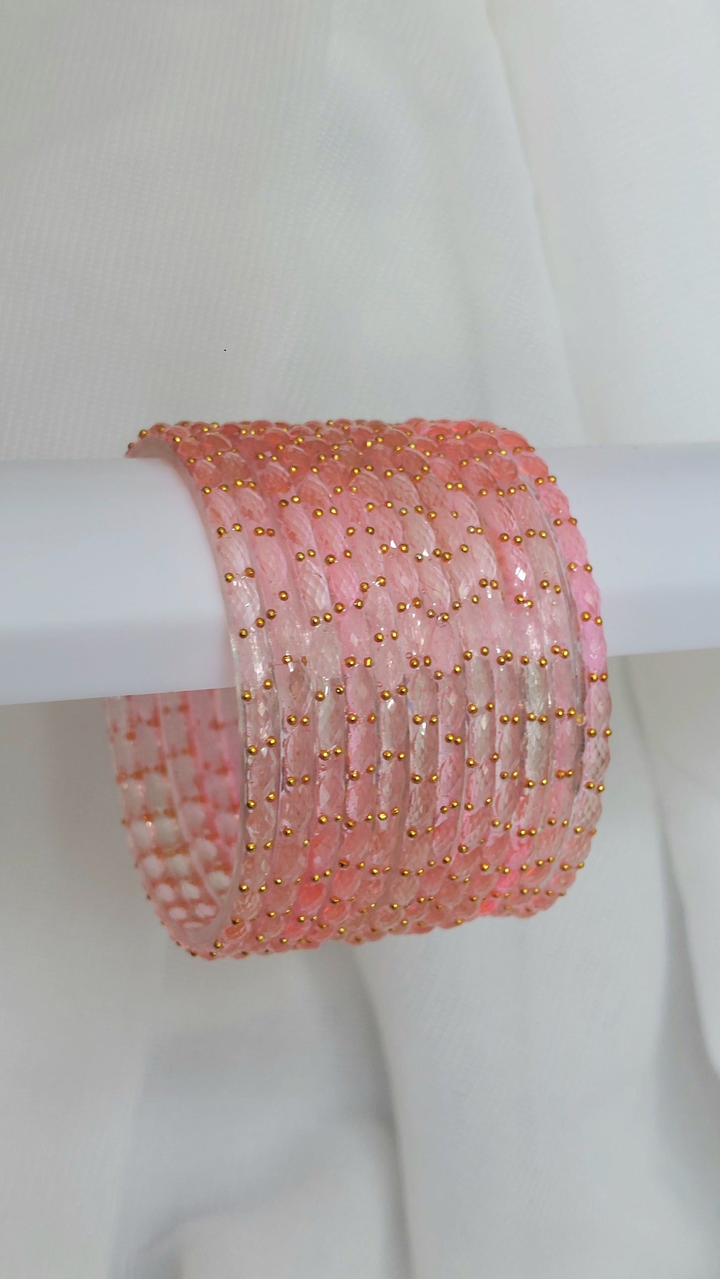 GLASS BANGLES (PEACHY PINK)