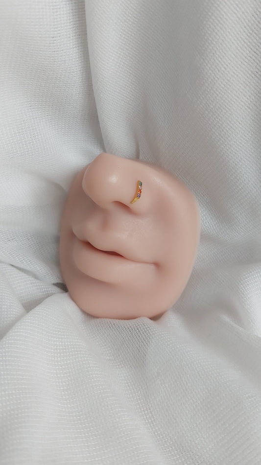 18ct Gold |CZ Nose Stud | 034