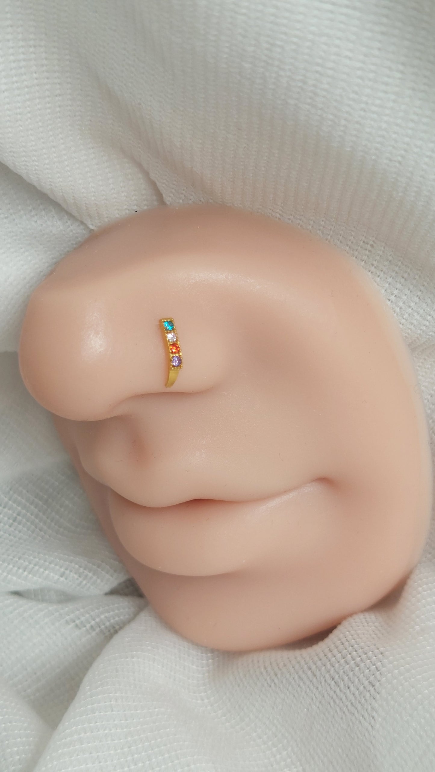 18ct Gold |CZ Nose Stud | 034