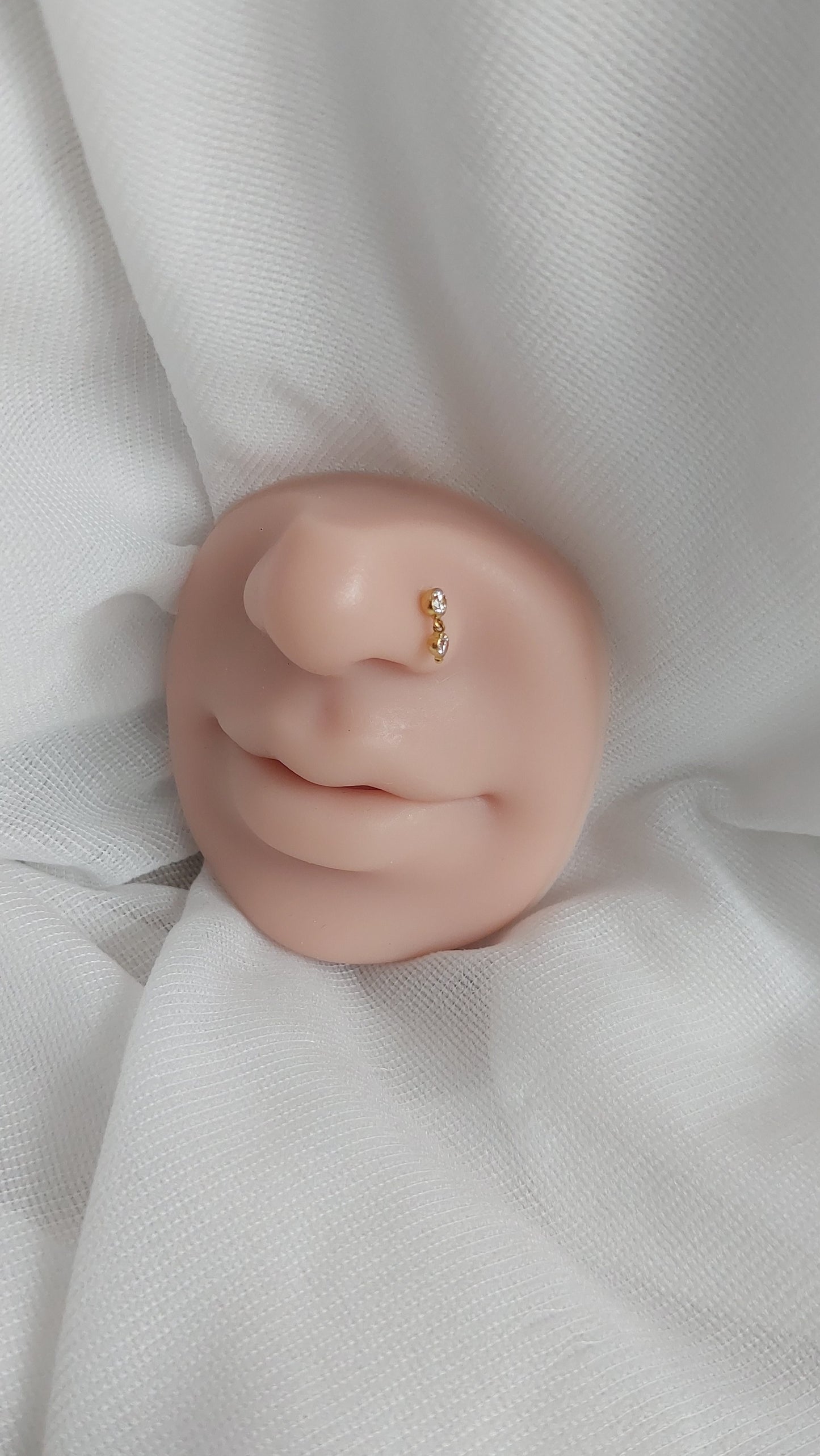 22ct Gold | CZ Nose Stud | 036