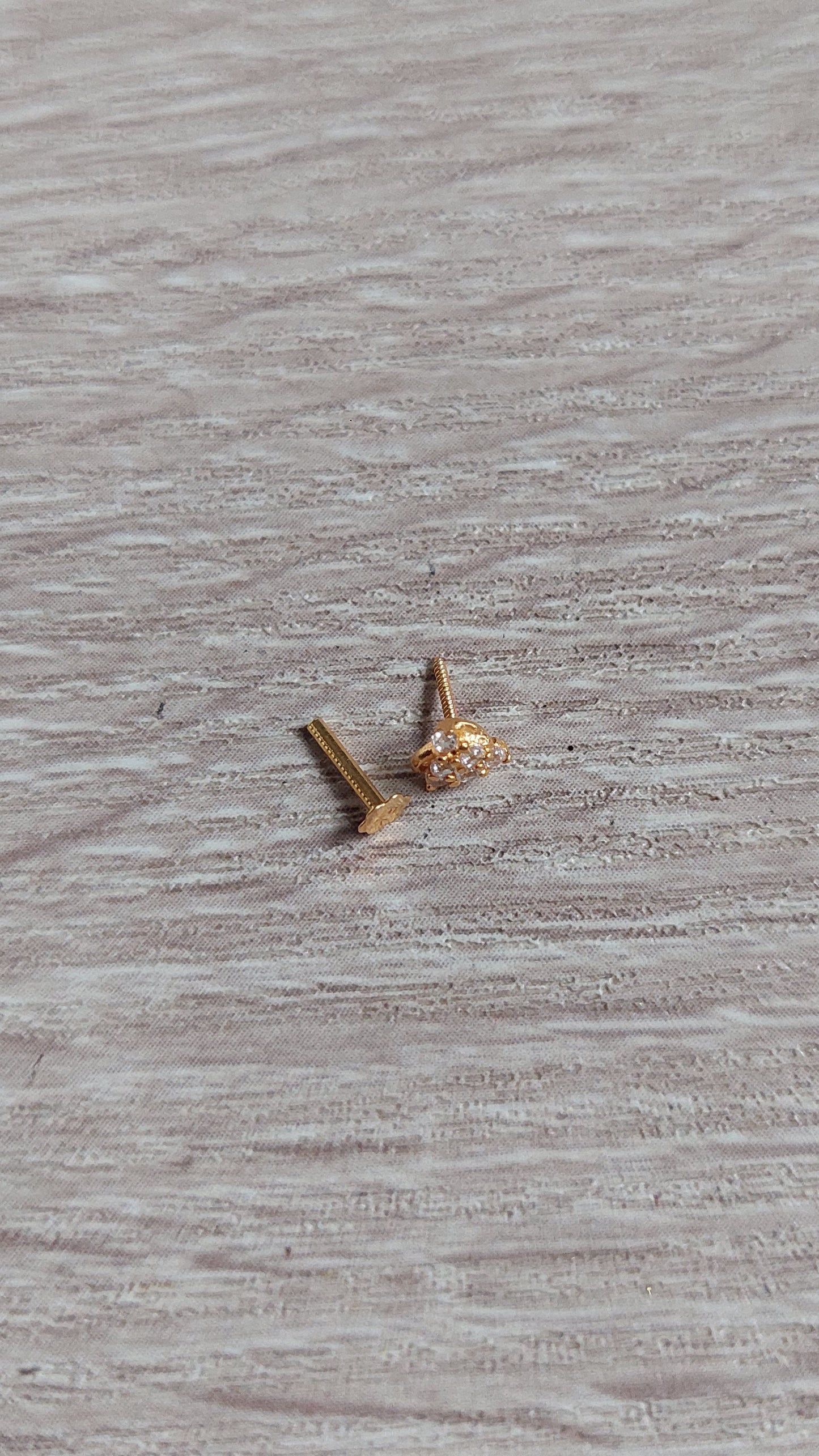 18ct Gold | CZ Nose Stud | 039