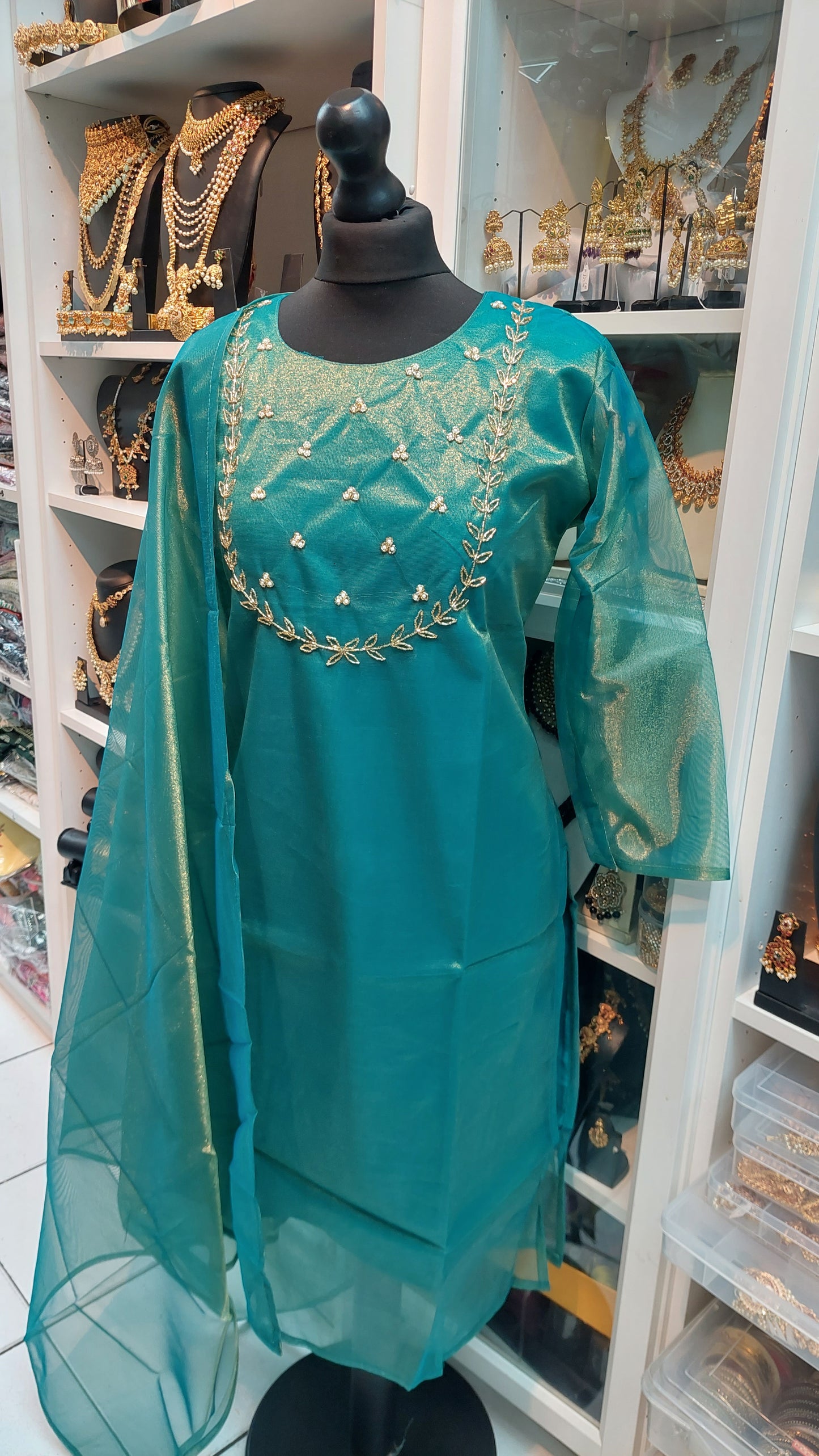 NET TISSUE KURTHI & DUPPATA 001