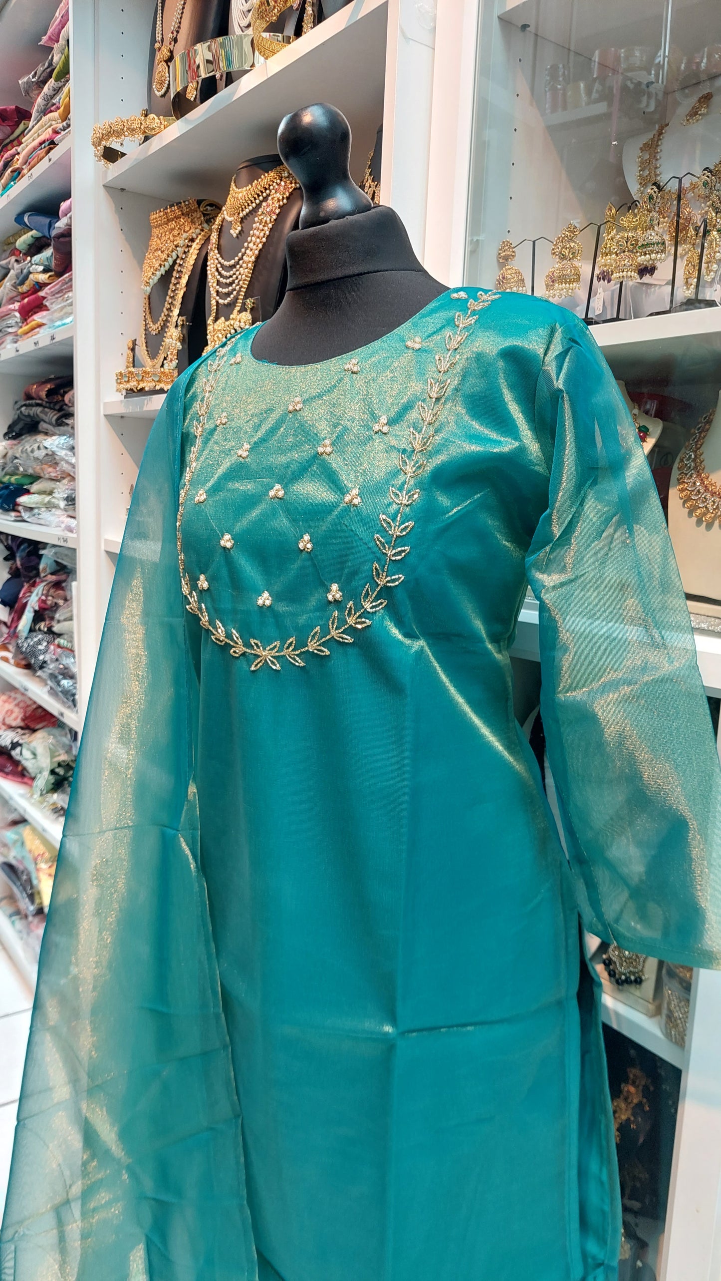 NET TISSUE KURTHI & DUPPATA 001