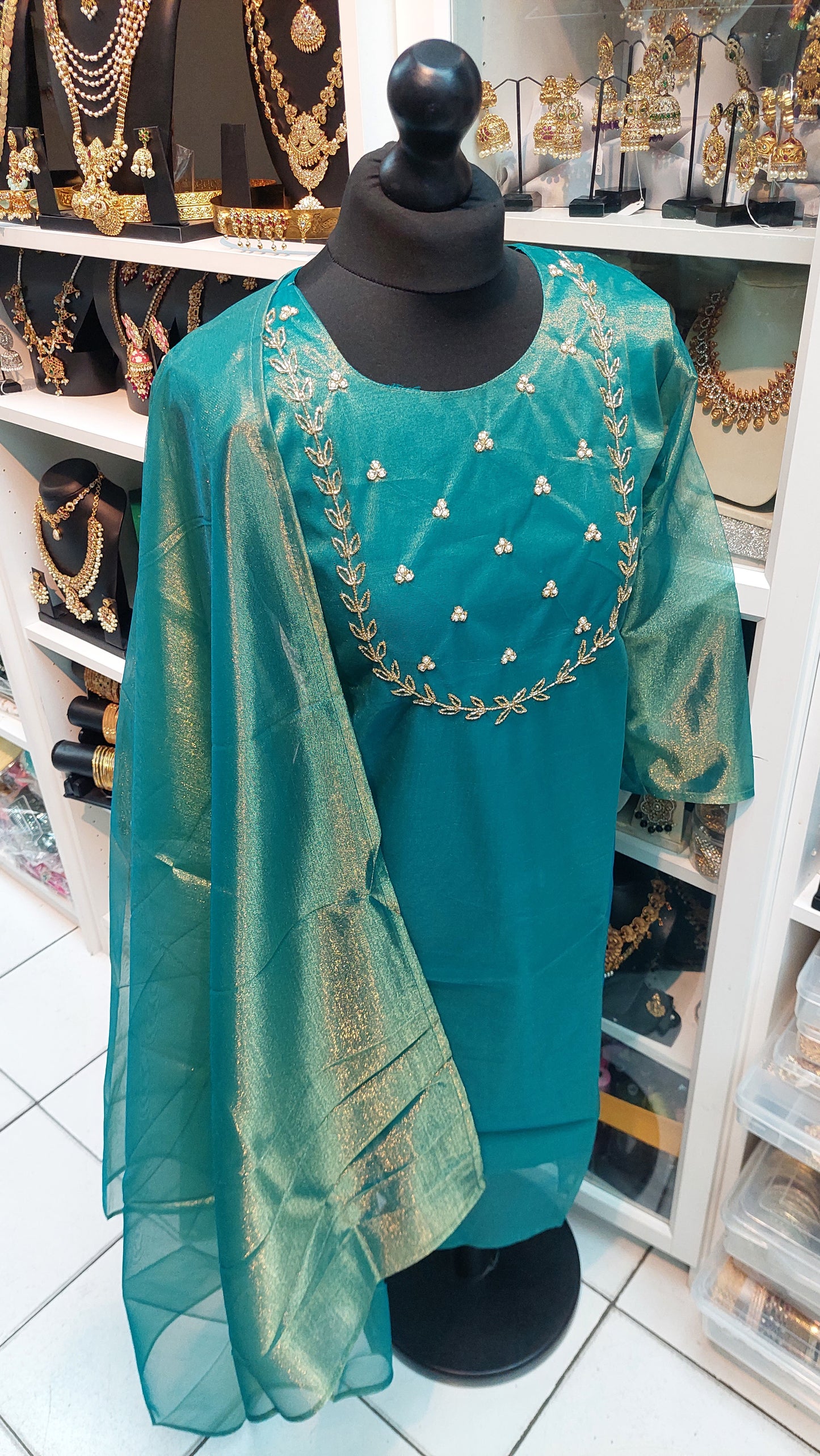 NET TISSUE KURTHI & DUPPATA 001