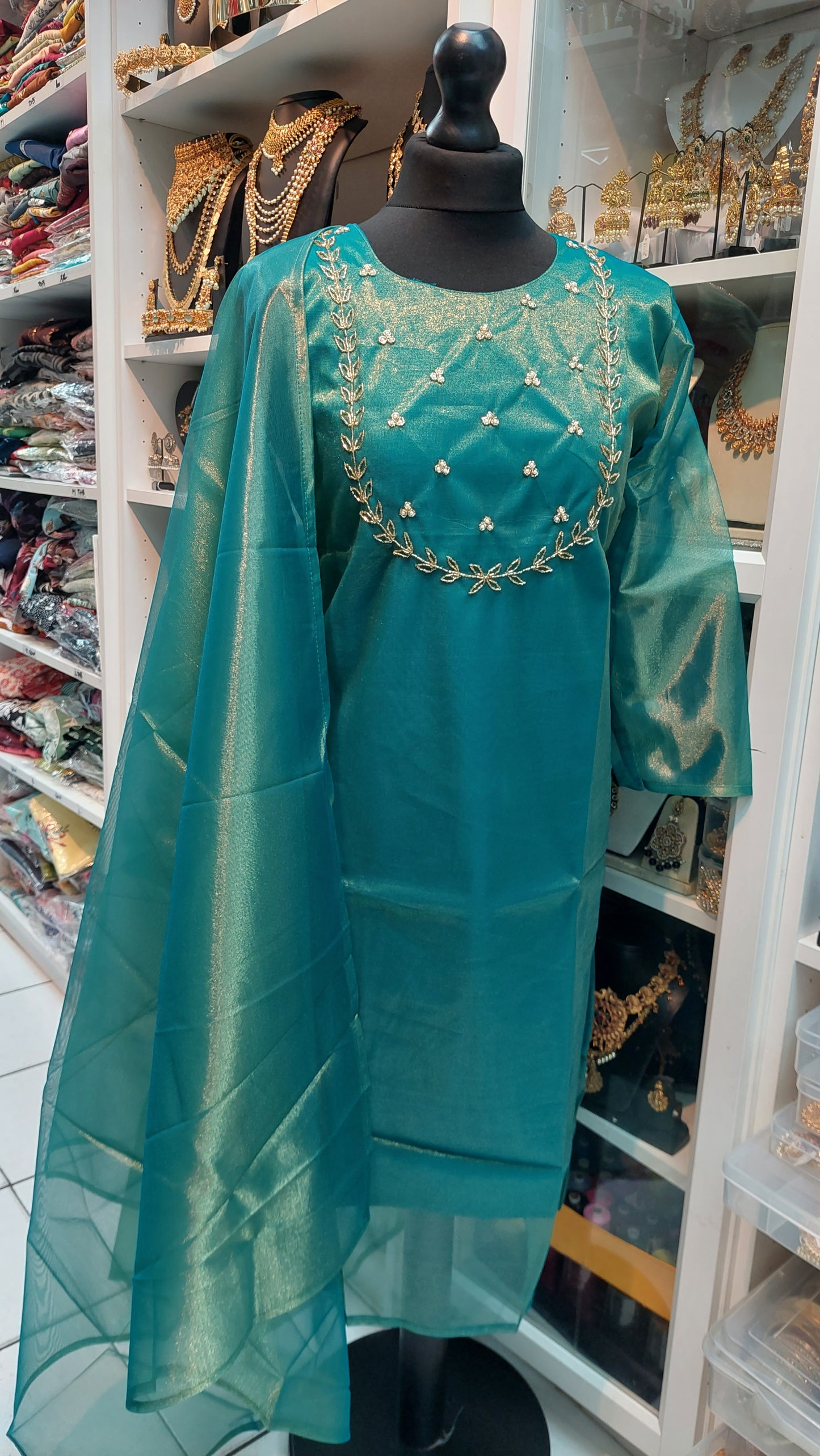 NET TISSUE KURTHI & DUPPATA 001