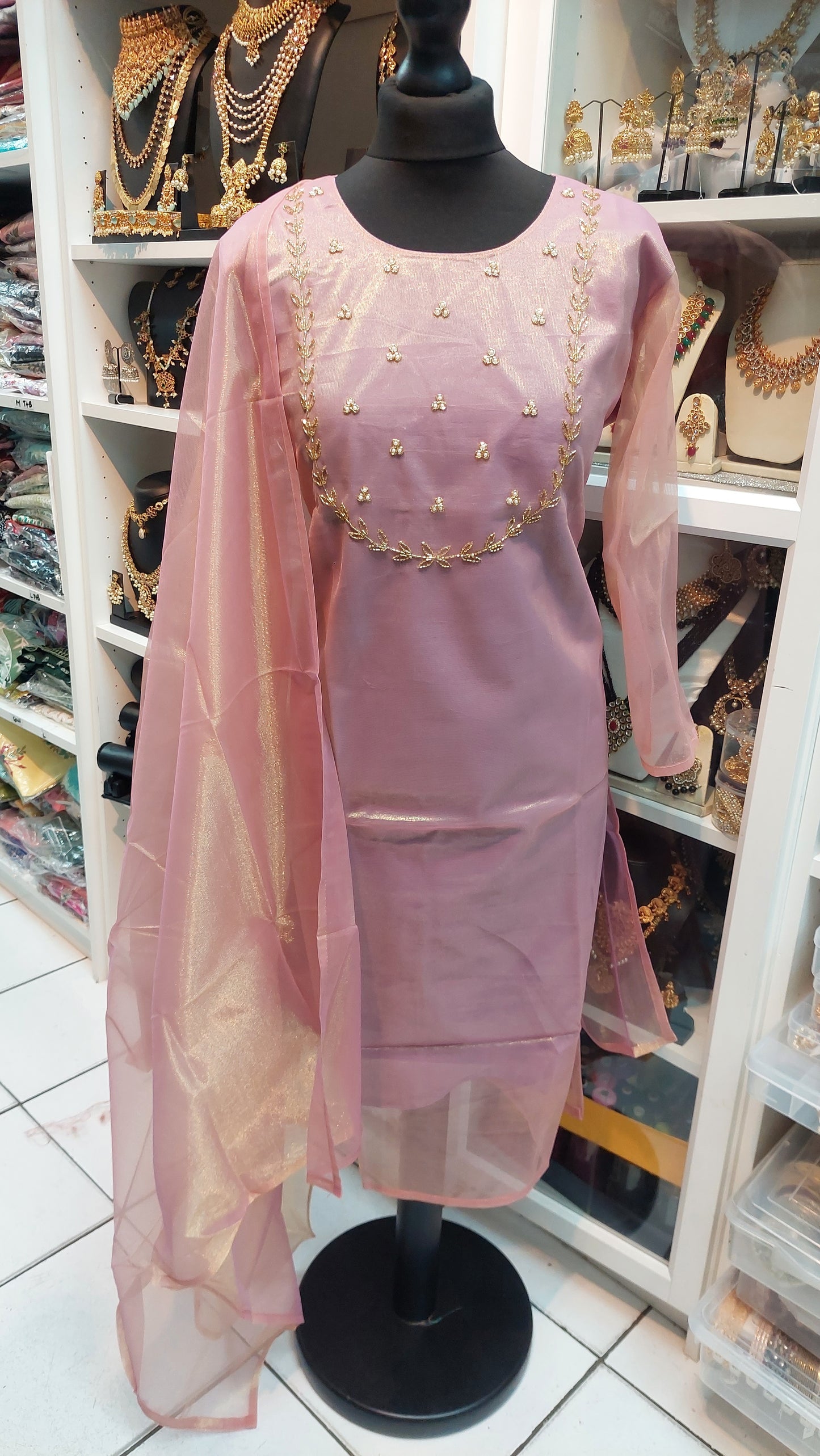 NET TISSUE KURTHI & DUPPATA 002
