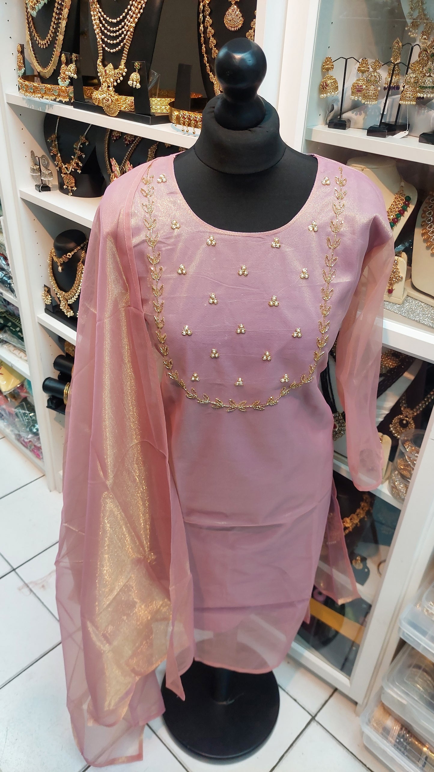 NET TISSUE KURTHI & DUPPATA 002