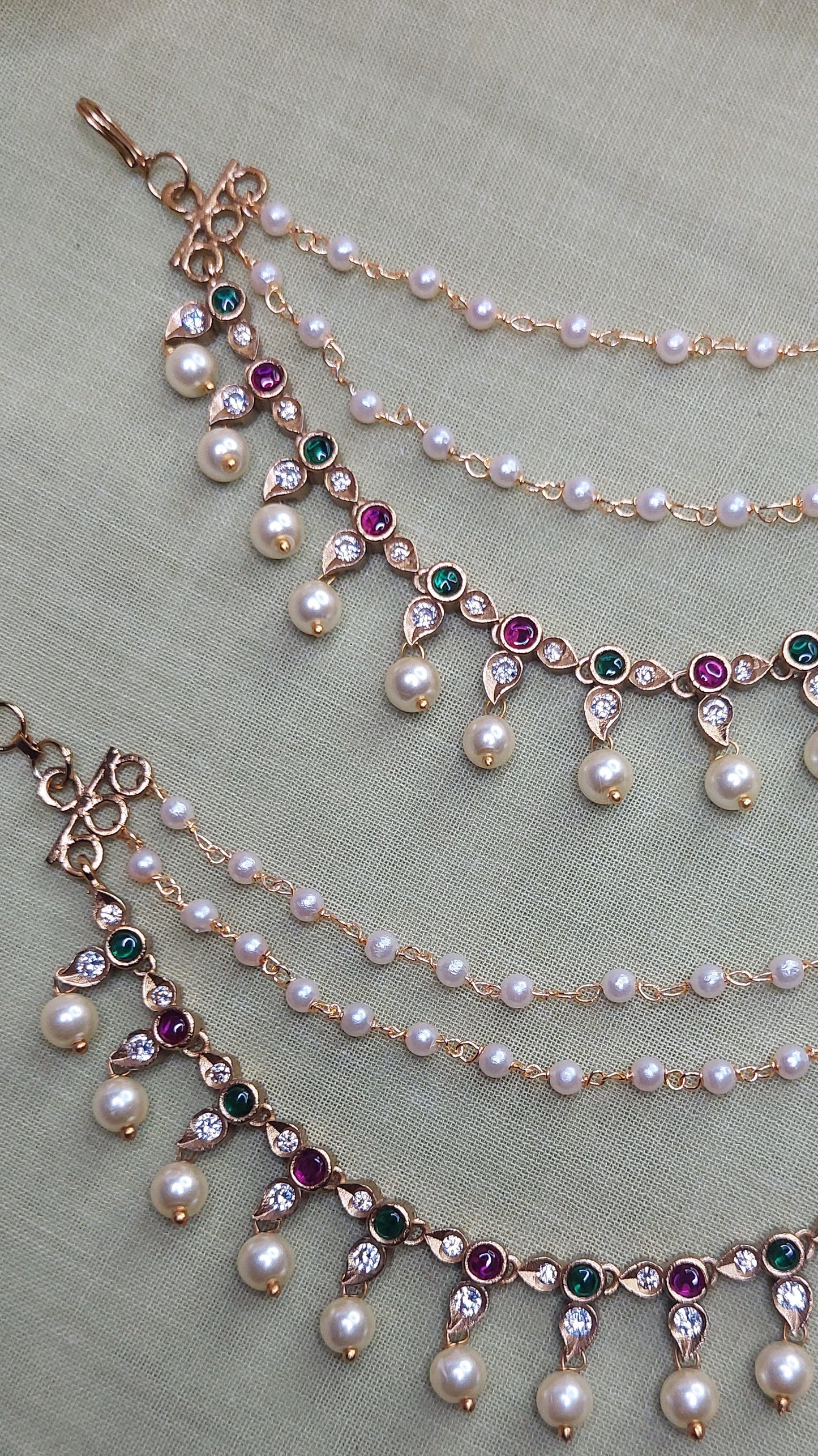 ANTIQUE GOLD EAR CHAINS 009