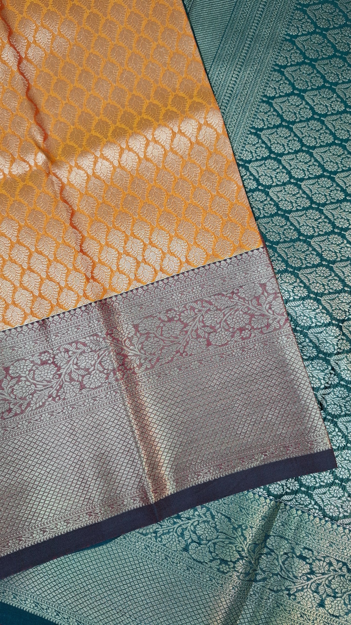 BLOOD ORANGE & GREEN SILK