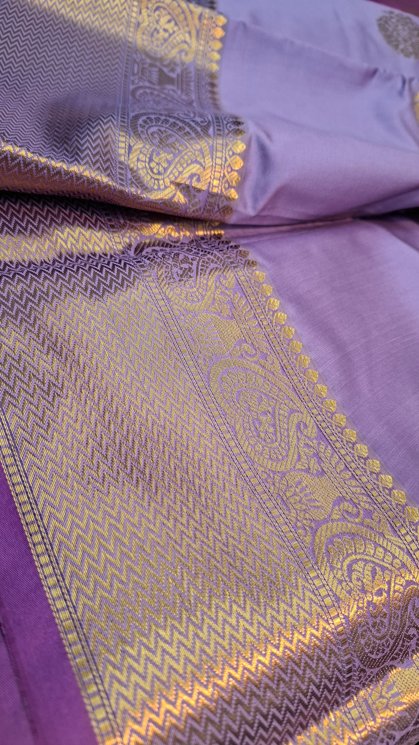 LAVENDER & PURPLE SEMI SILK