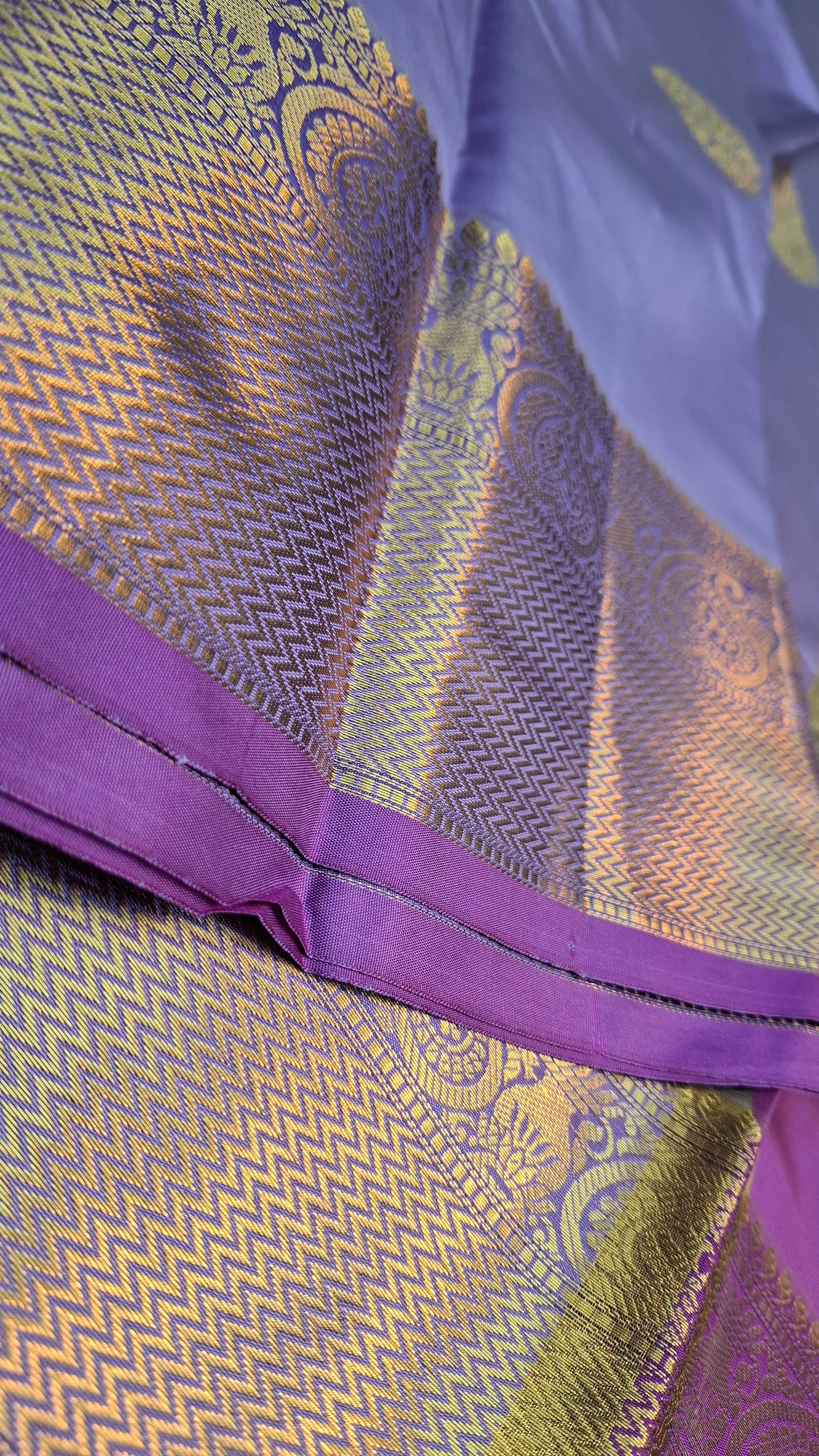 LAVENDER & PURPLE SEMI SILK