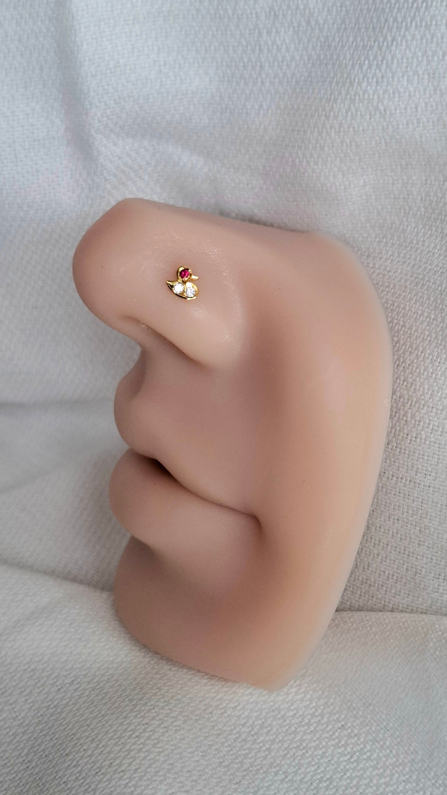 22ct Gold | CZ Nose Stud | 046