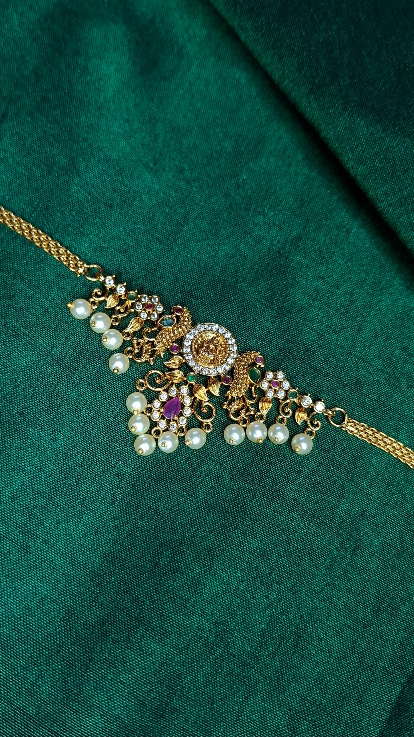 ANTIQUE GOLD CHOKER E0218