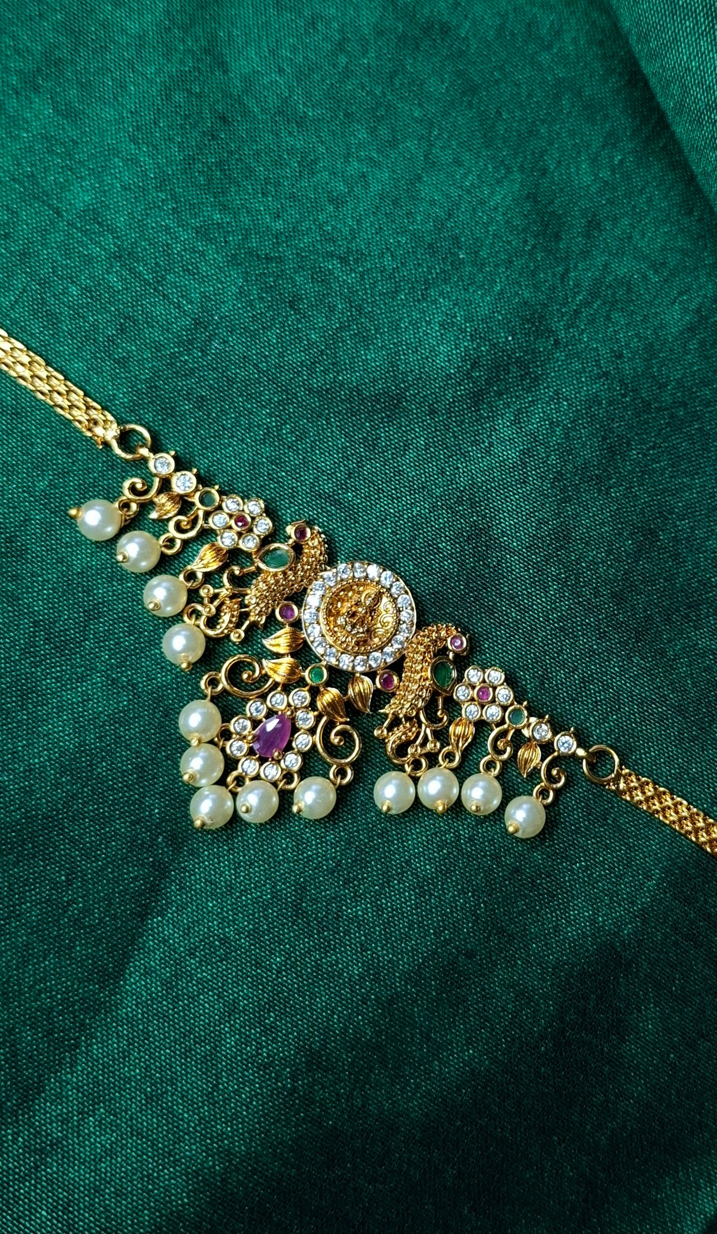 ANTIQUE GOLD CHOKER E0218