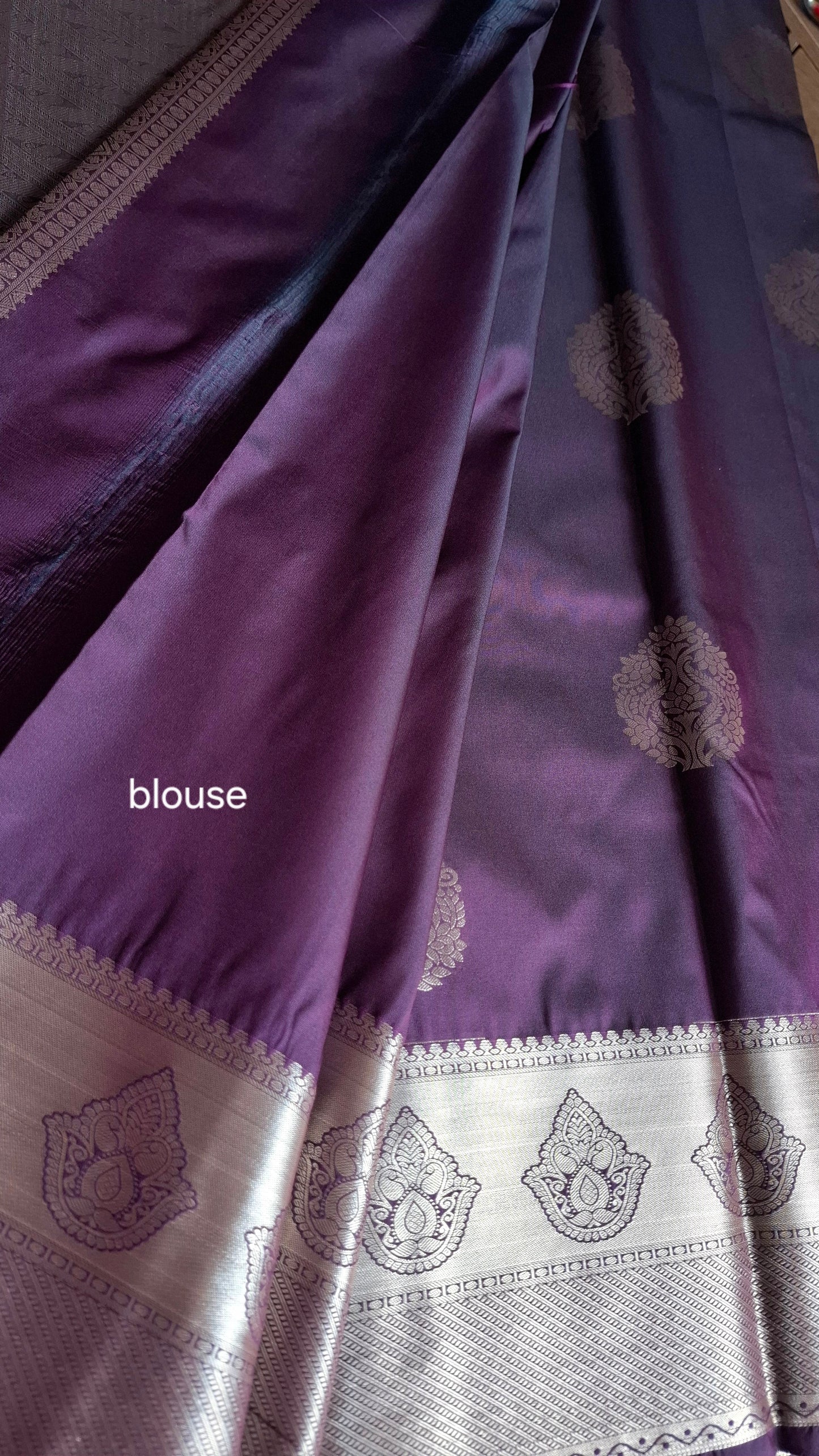 KANJI PATTU (PURPLE & SILVER)