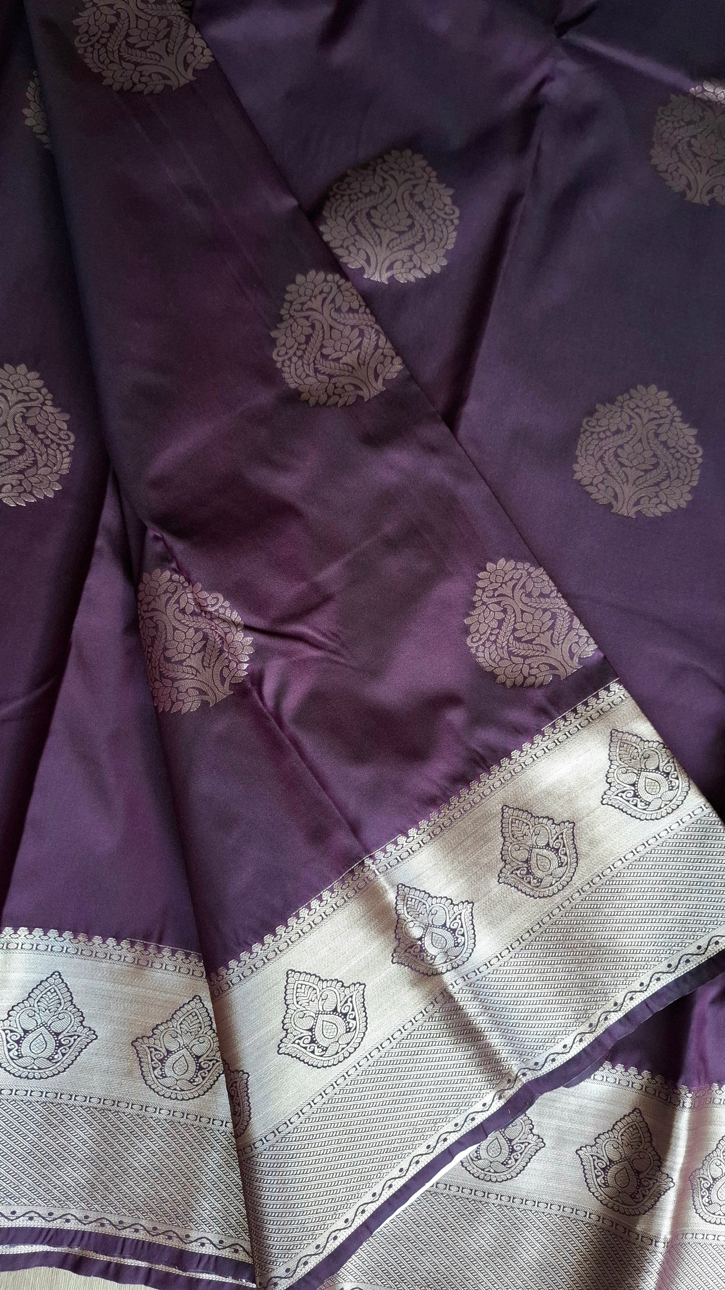 KANJI PATTU (PURPLE & SILVER)