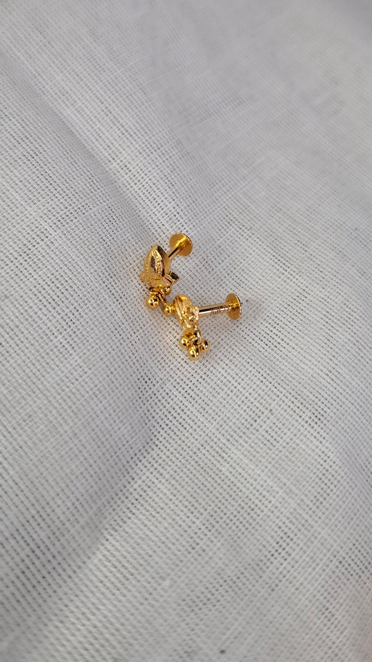 22ct Gold | CZ Ear Studs| 057
