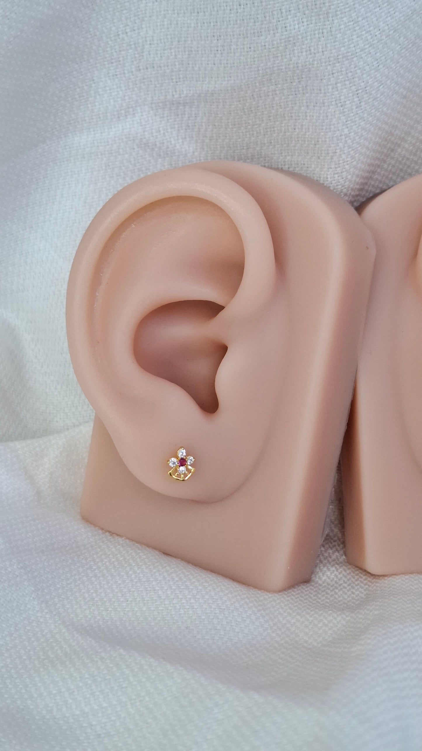 22ct Gold | CZ Ear Studs| 055