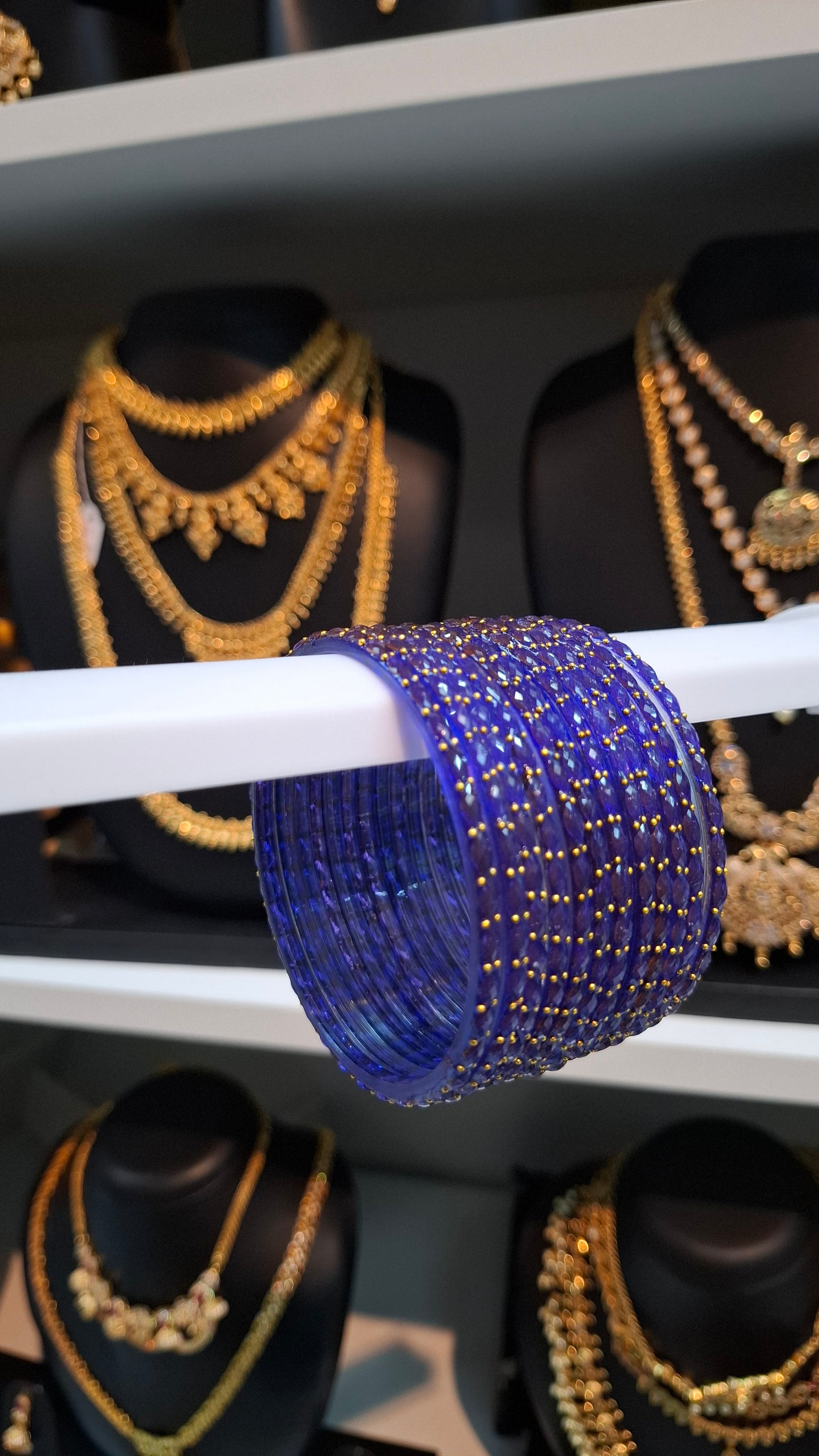 RAIN DROP BANGLES (DARK INDIGO)