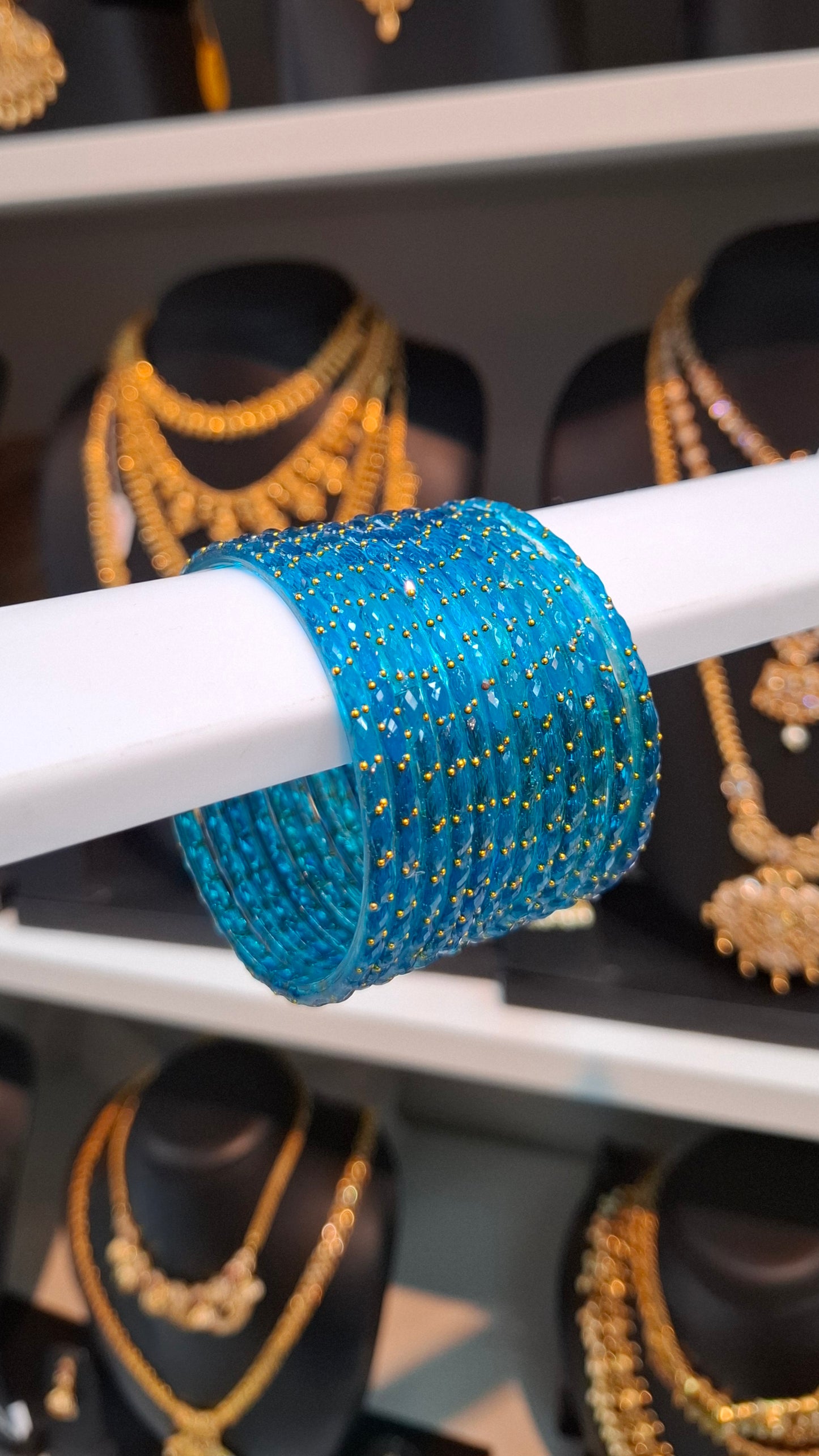 RAIN DROP BANGLES (LIGHT BLUE)