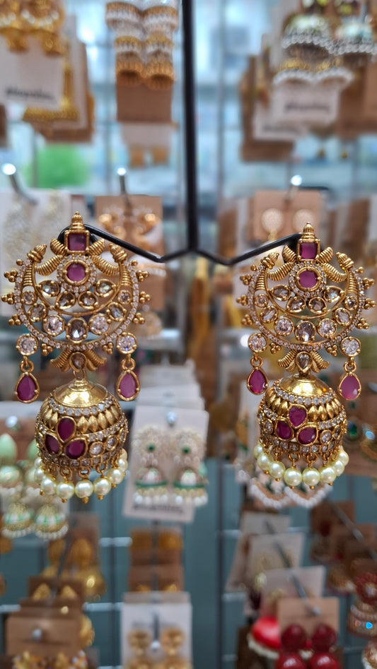 ANTIQUE GOLD JUMKHAS E0308