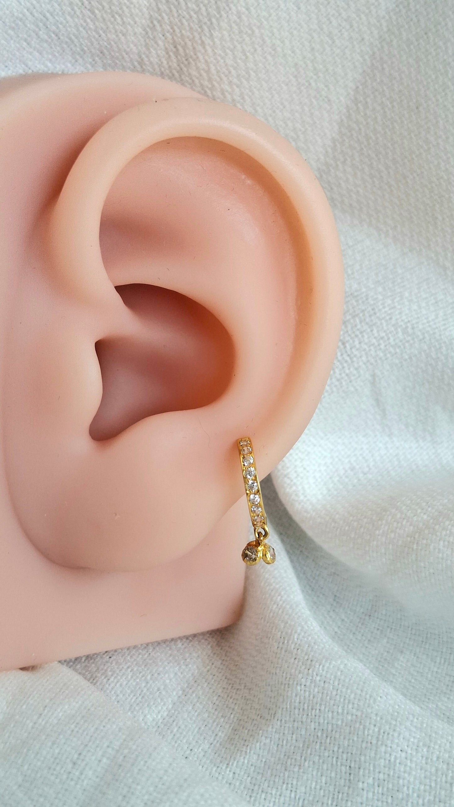 18ct Gold | CZ Nose ring | 058