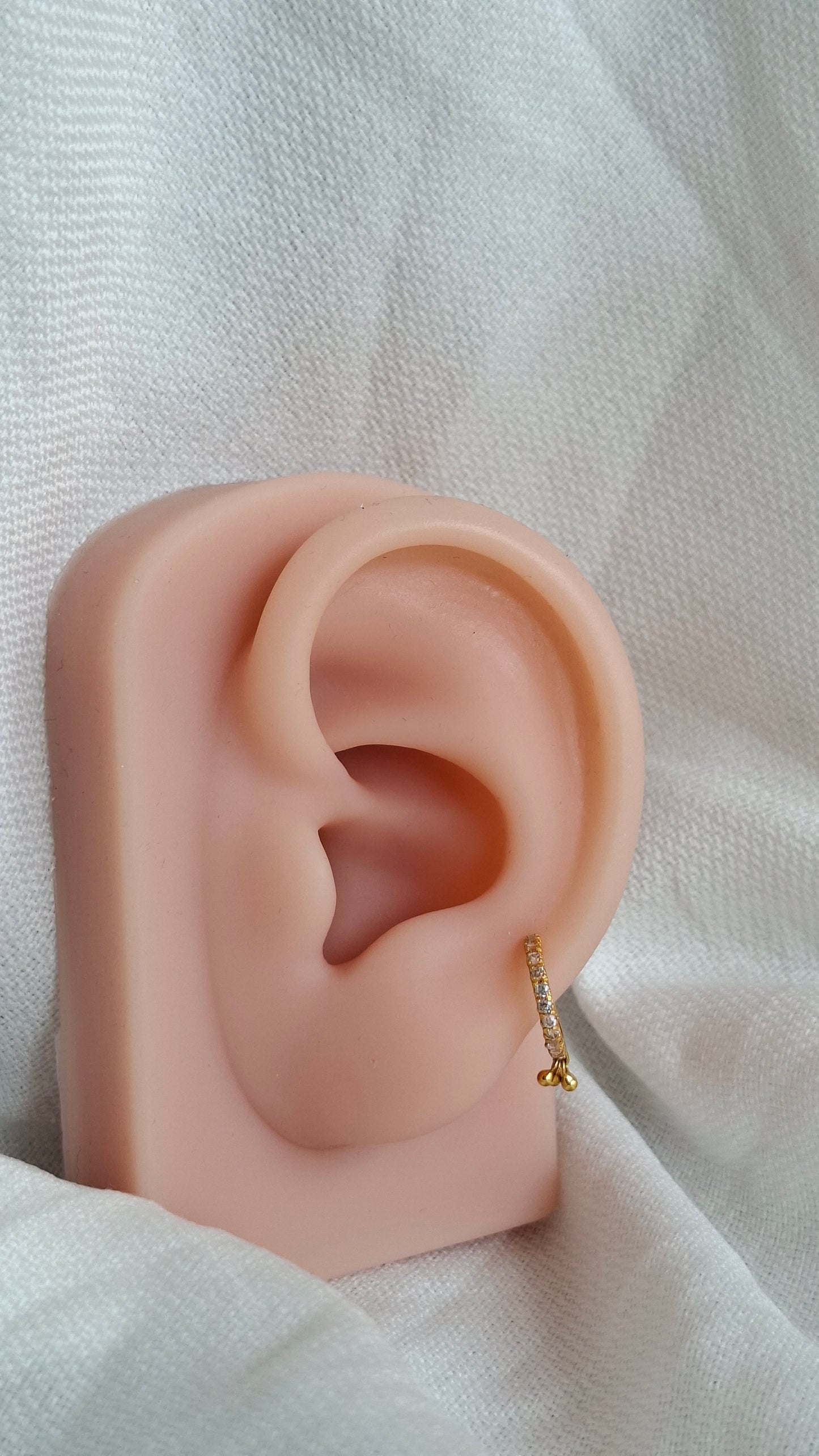 18ct Gold | CZ Nose ring | 059