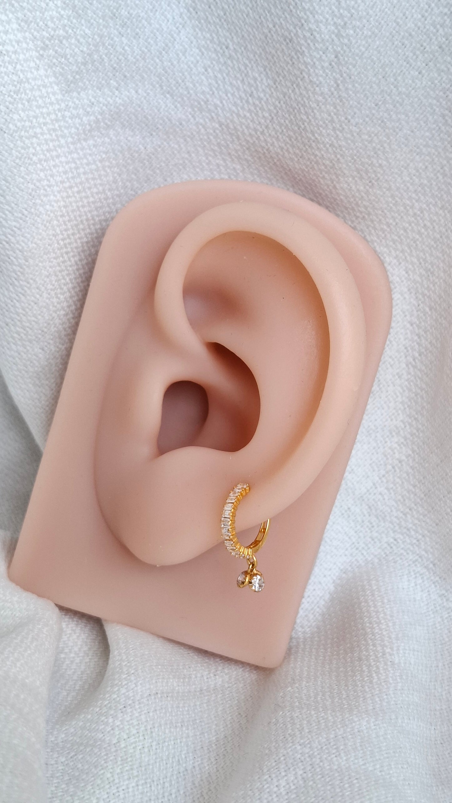 18ct Gold | CZ Nose ring | 060