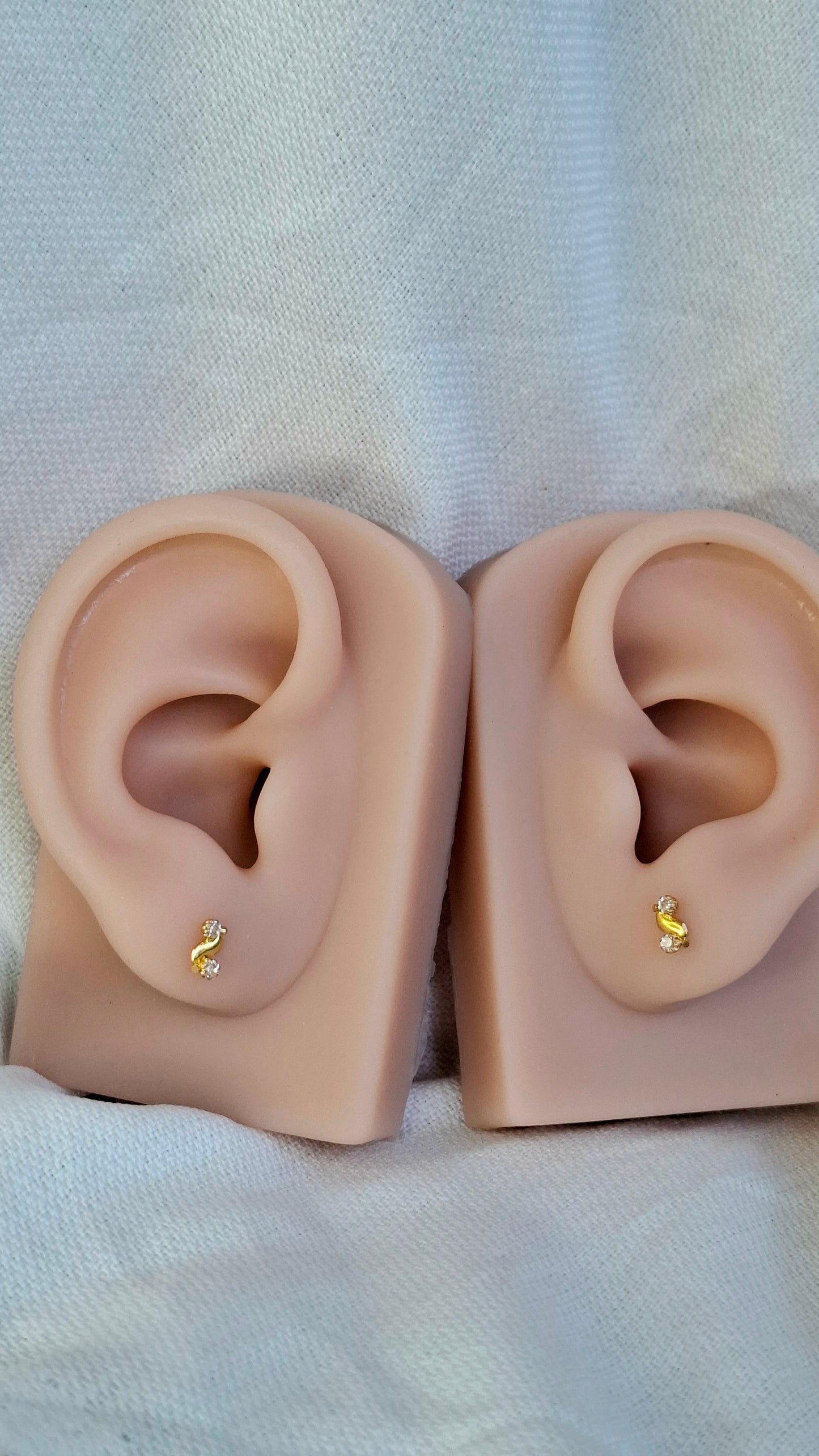 22ct Gold | CZ Ear Studs| 063