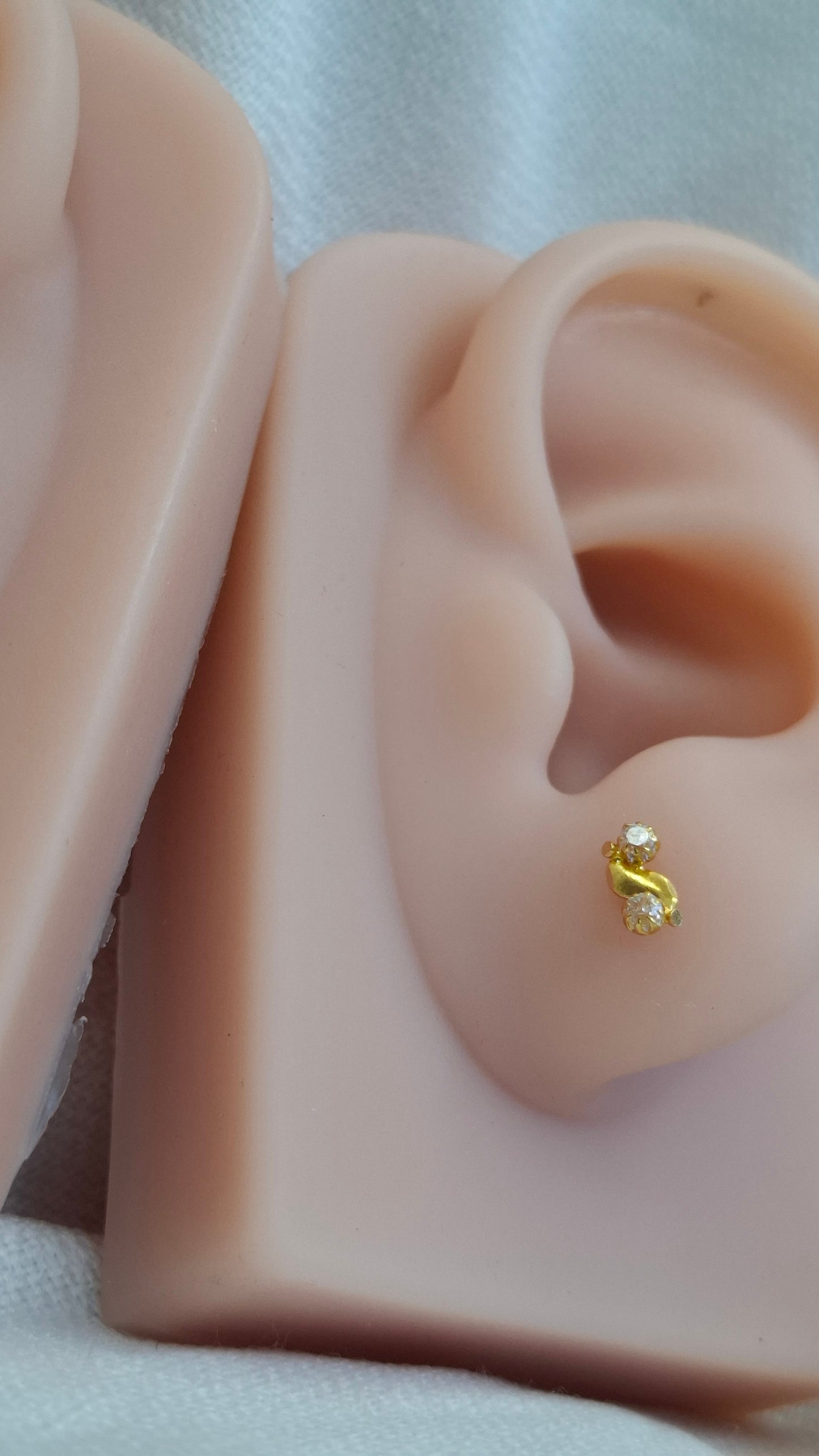 22ct Gold | CZ Ear Studs| 063