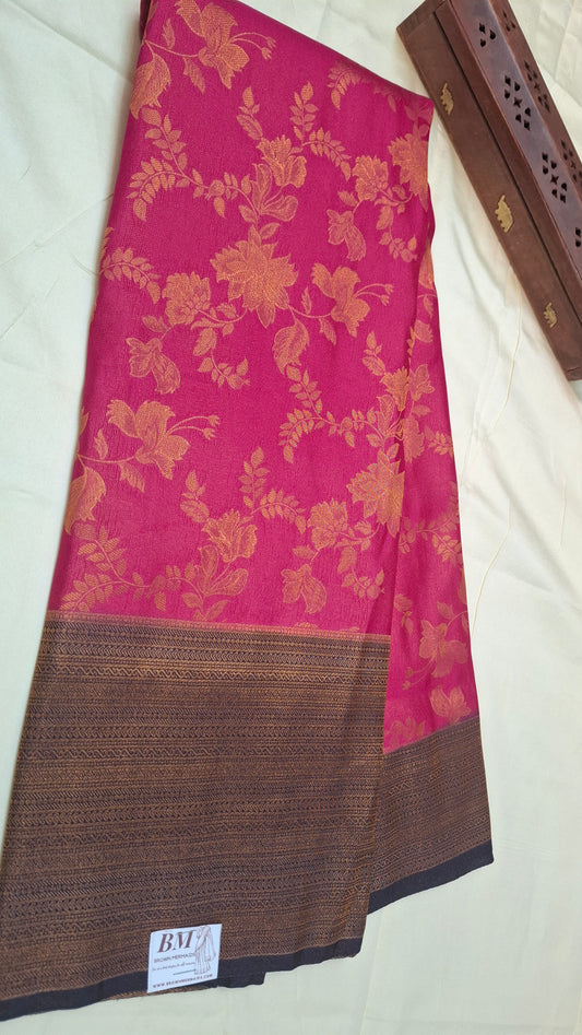 PINK & NAVY KUBERA SILK