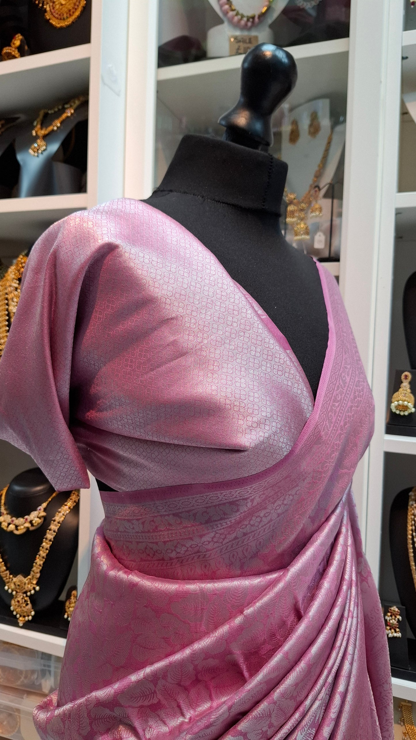 PINK & SILVER KUBERA SILK