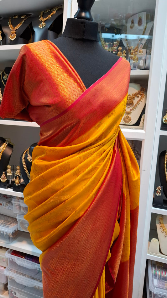 YELLOW & RED KUBERA SILK