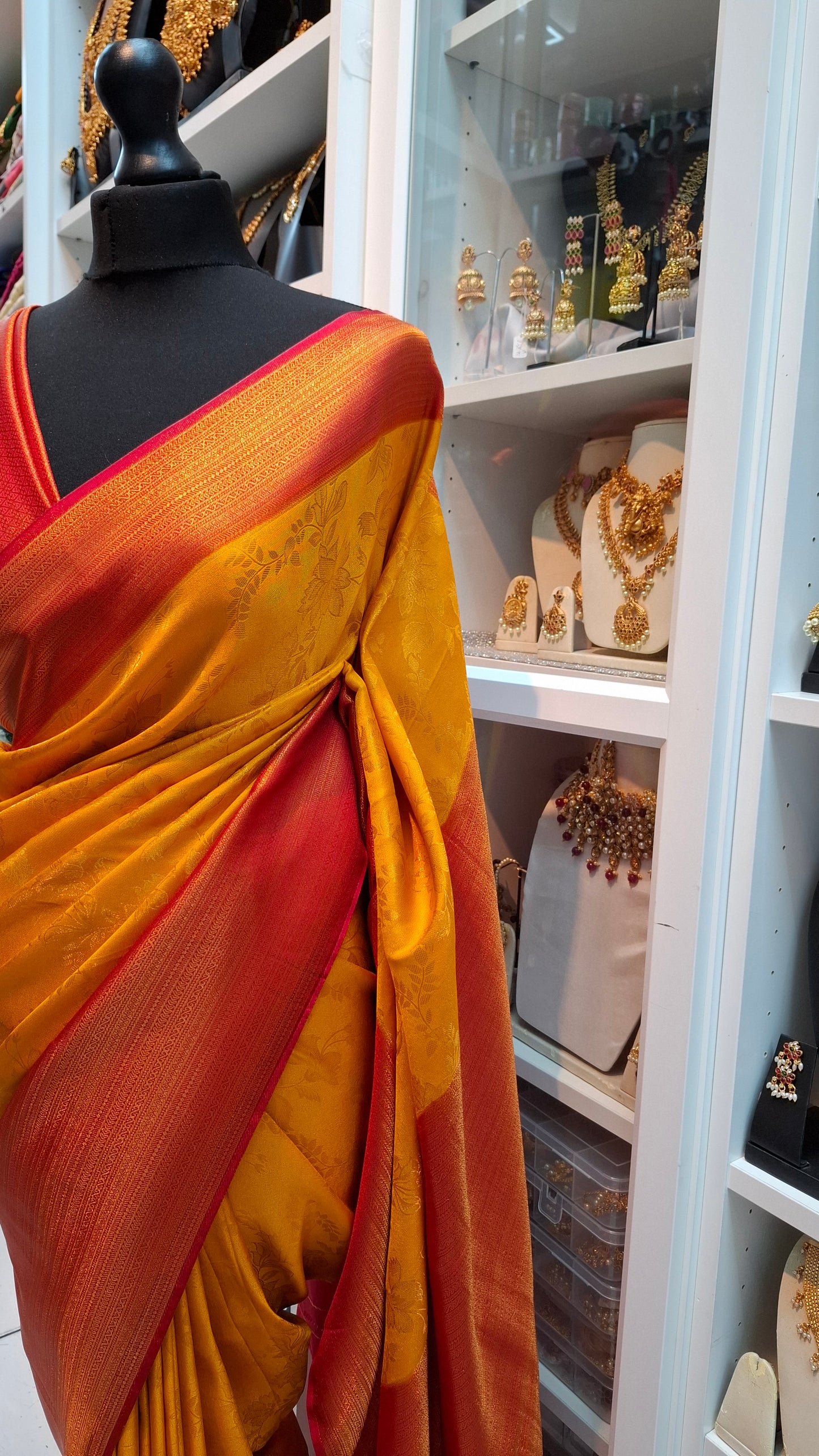 YELLOW & RED KUBERA SILK