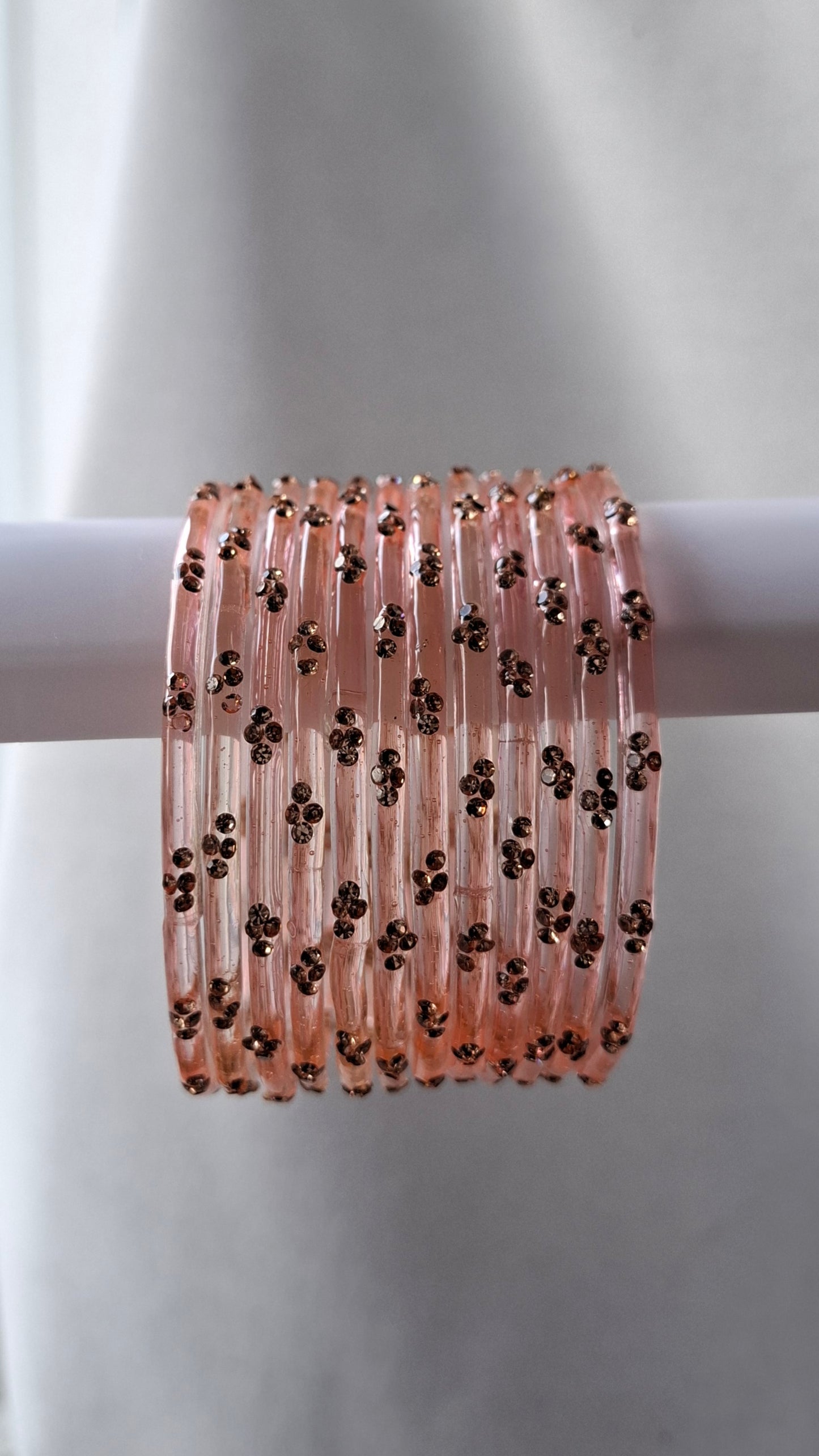 RAIN DROP BANGLES (SALMON PINK)
