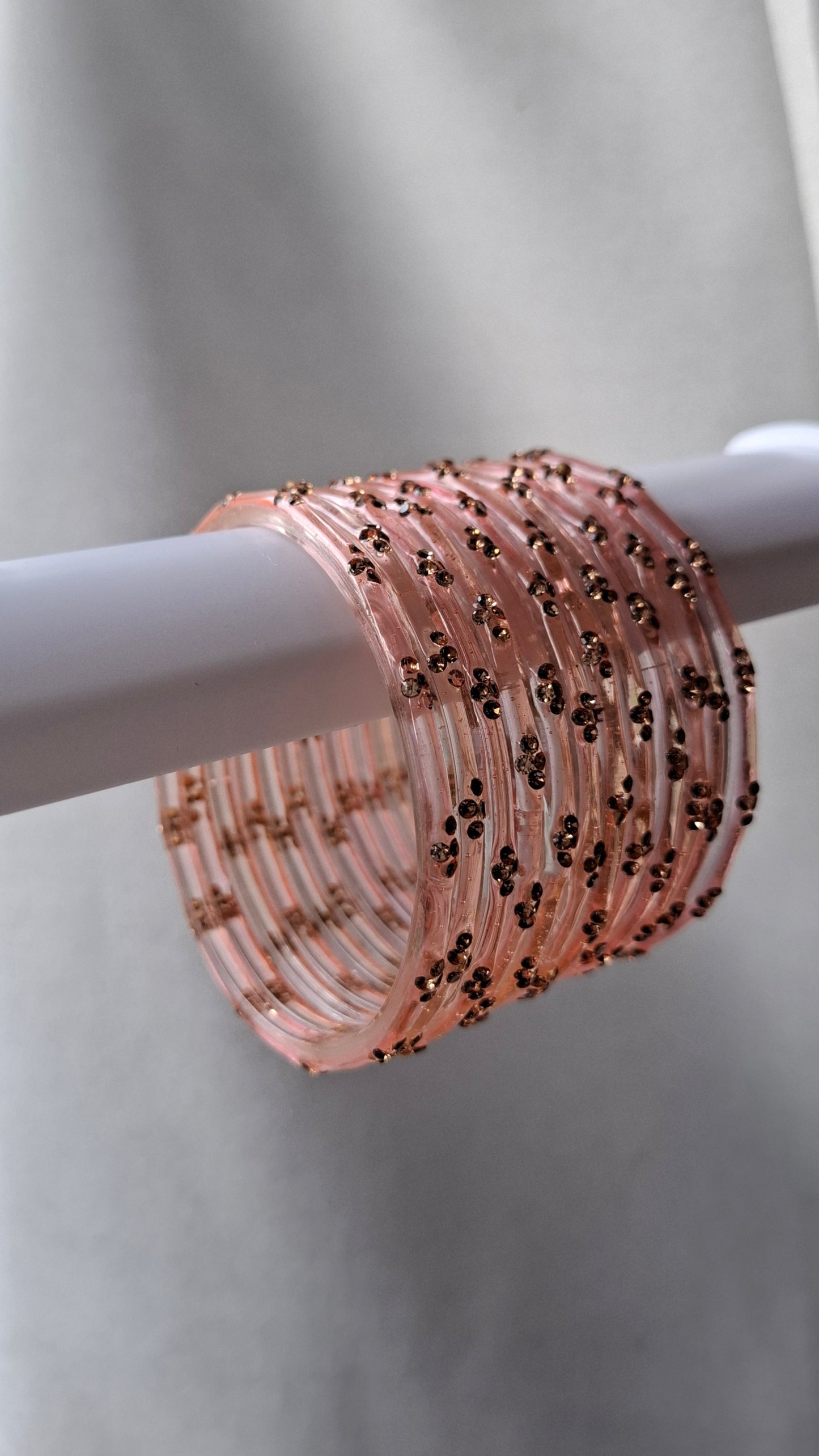 RAIN DROP BANGLES (SALMON PINK)