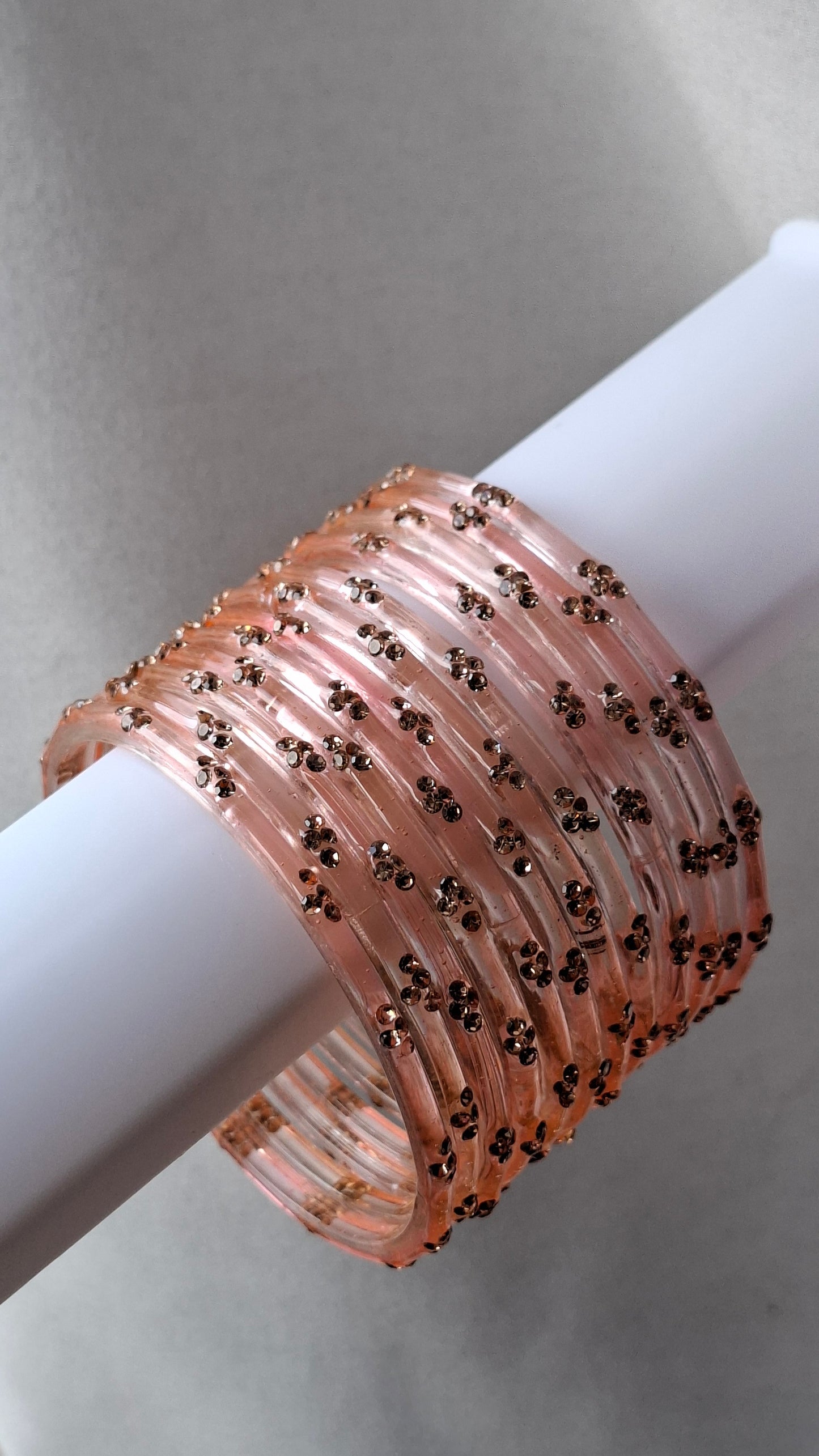 RAIN DROP BANGLES (SALMON PINK)